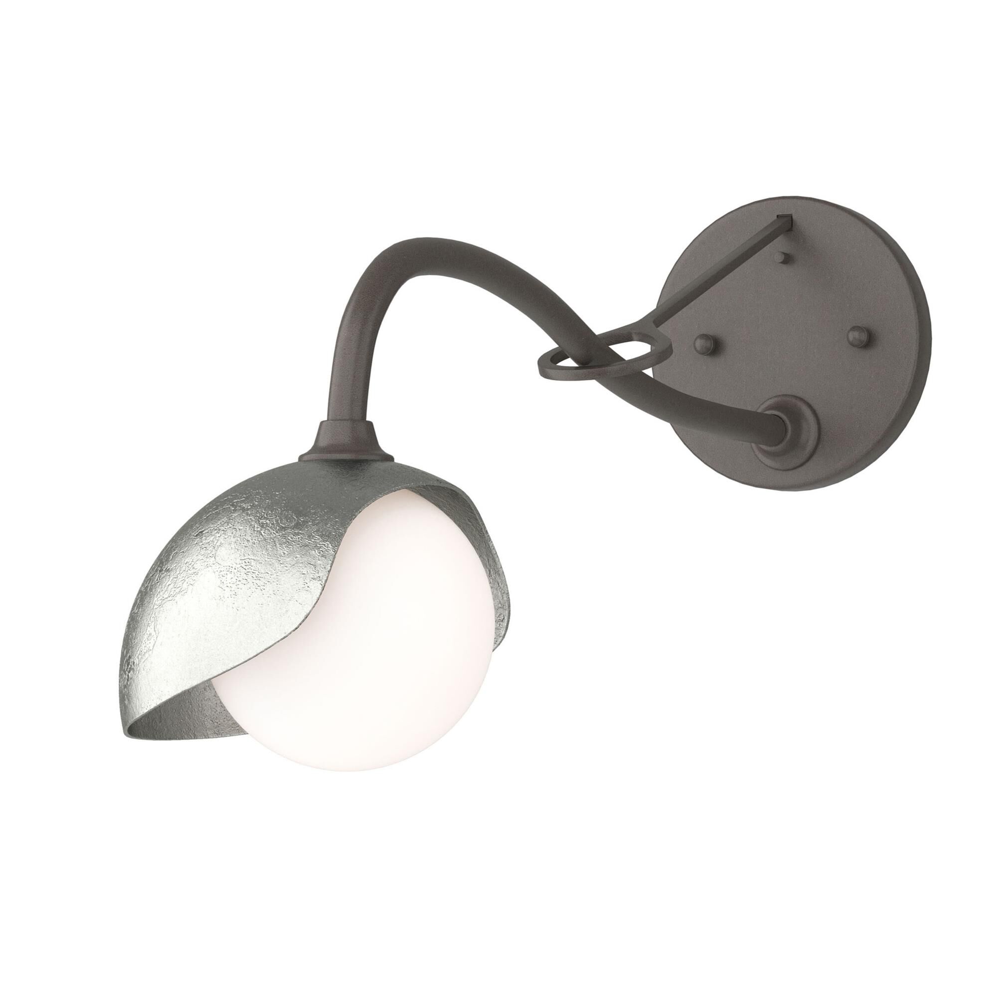 Shown in Dark Smoke finish and Opal glass and Sterling (85) accent
