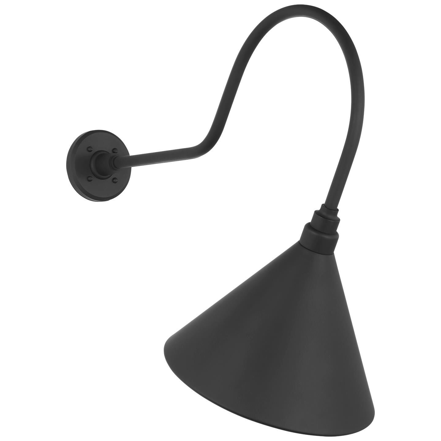 Shown in Matte Black finish and Black shade