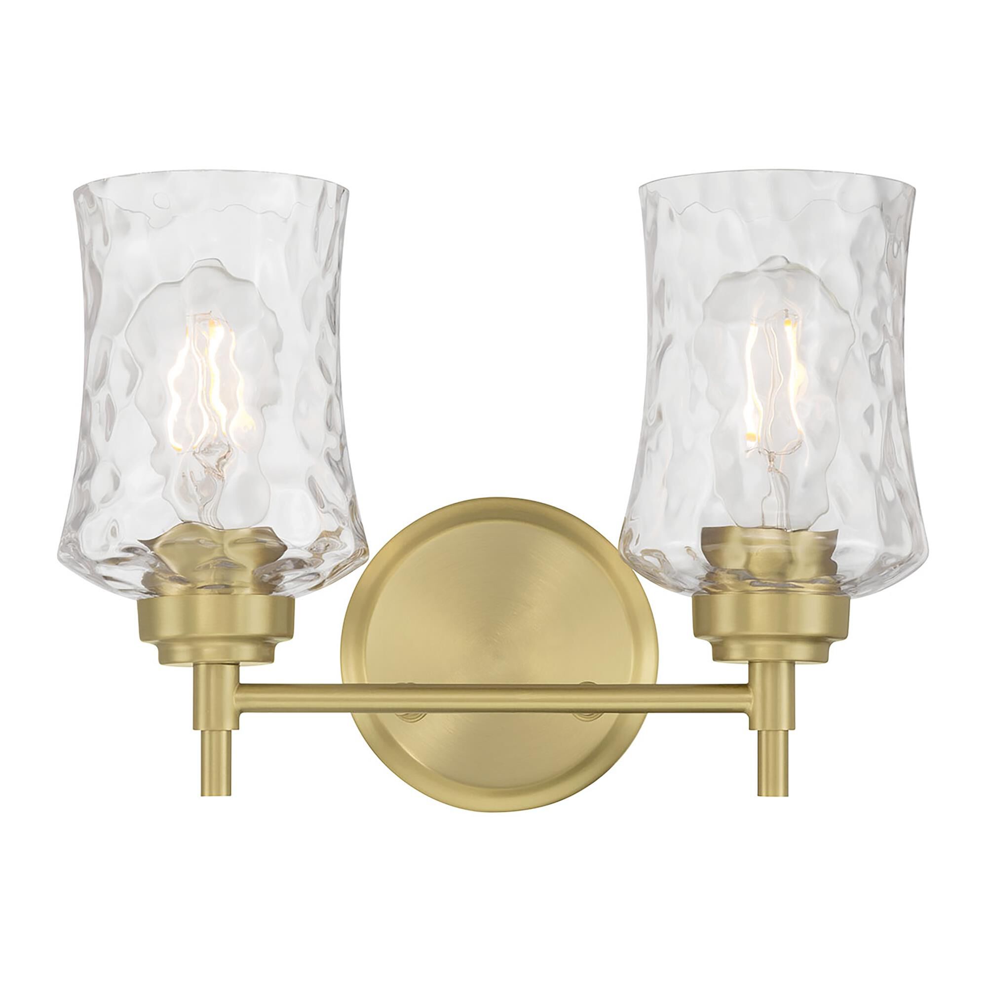 Shown in Vintage Brass finish and Clear Stone Water glass