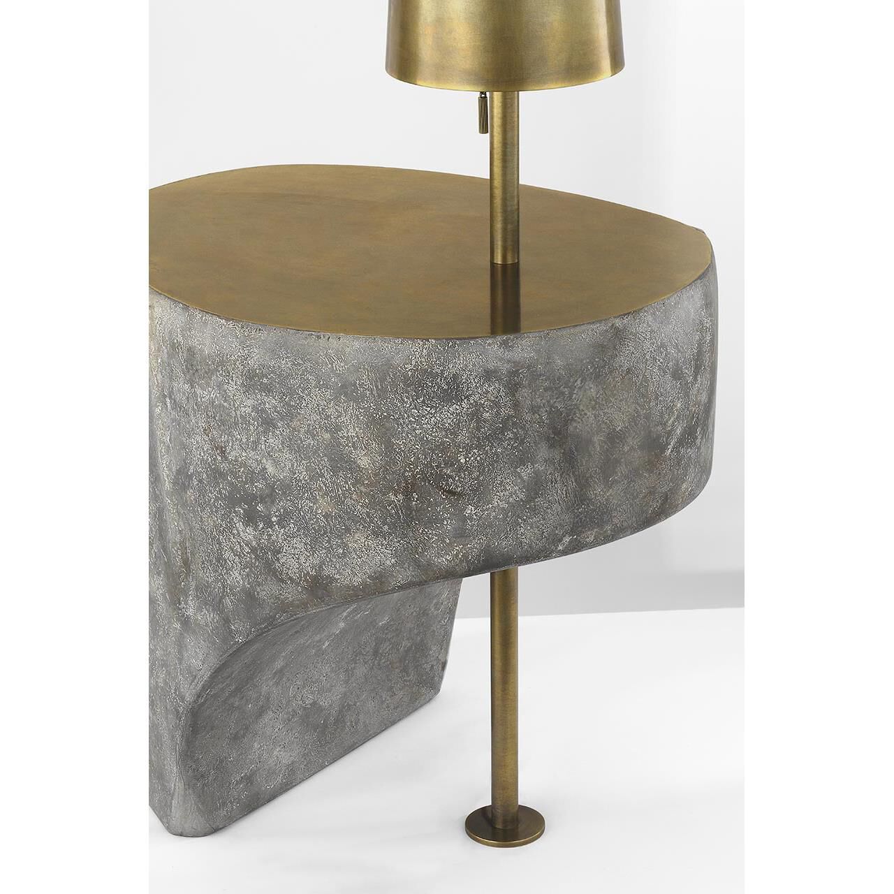 Shown in Eclipse finish and Mottled Brass shade