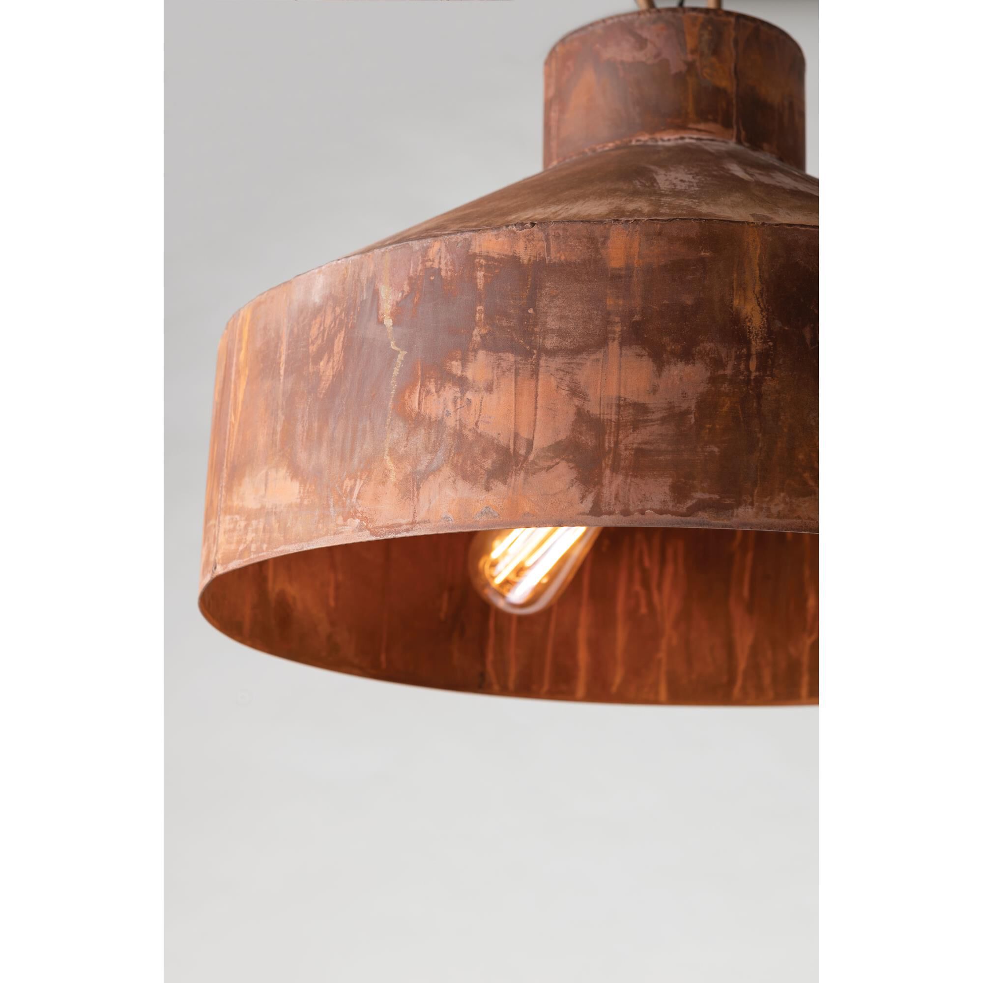 Shown in Rust Patina finish and Rust Patina glass and Metal shade