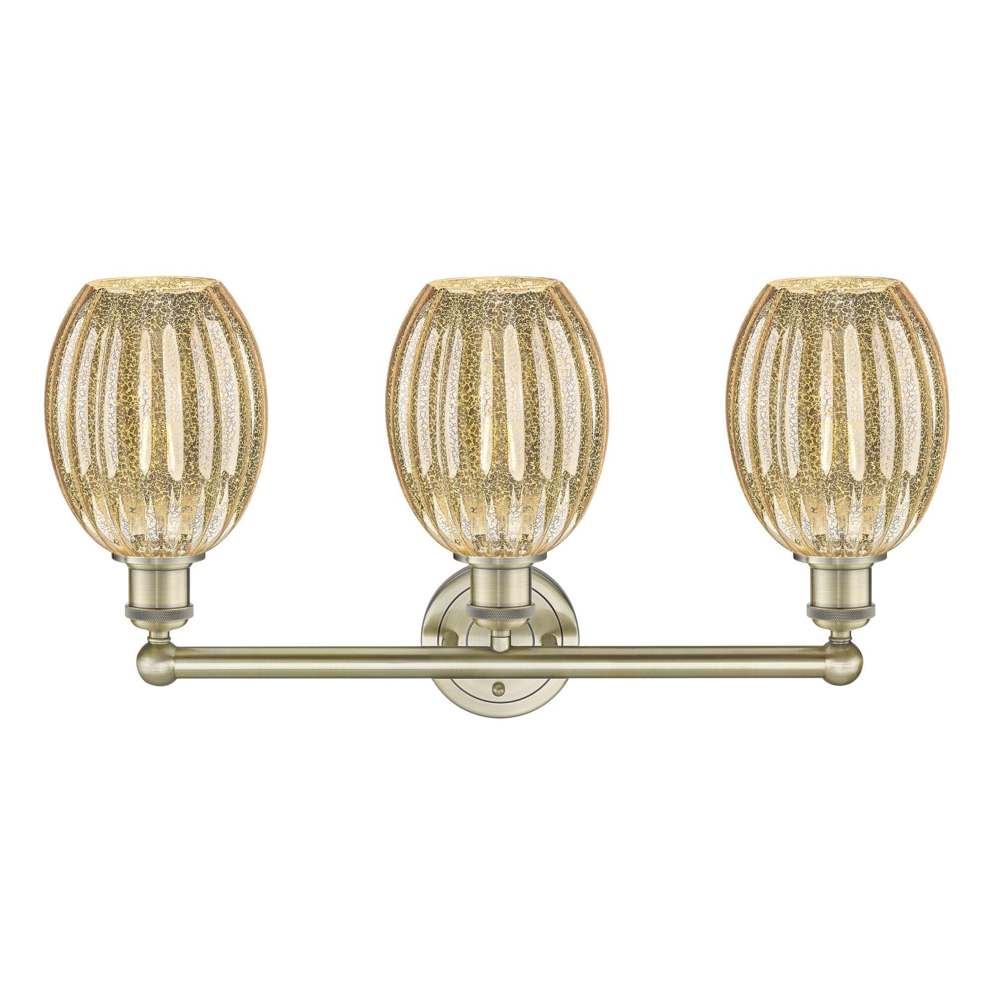 Shown in Antique Brass finish and Mercury glass