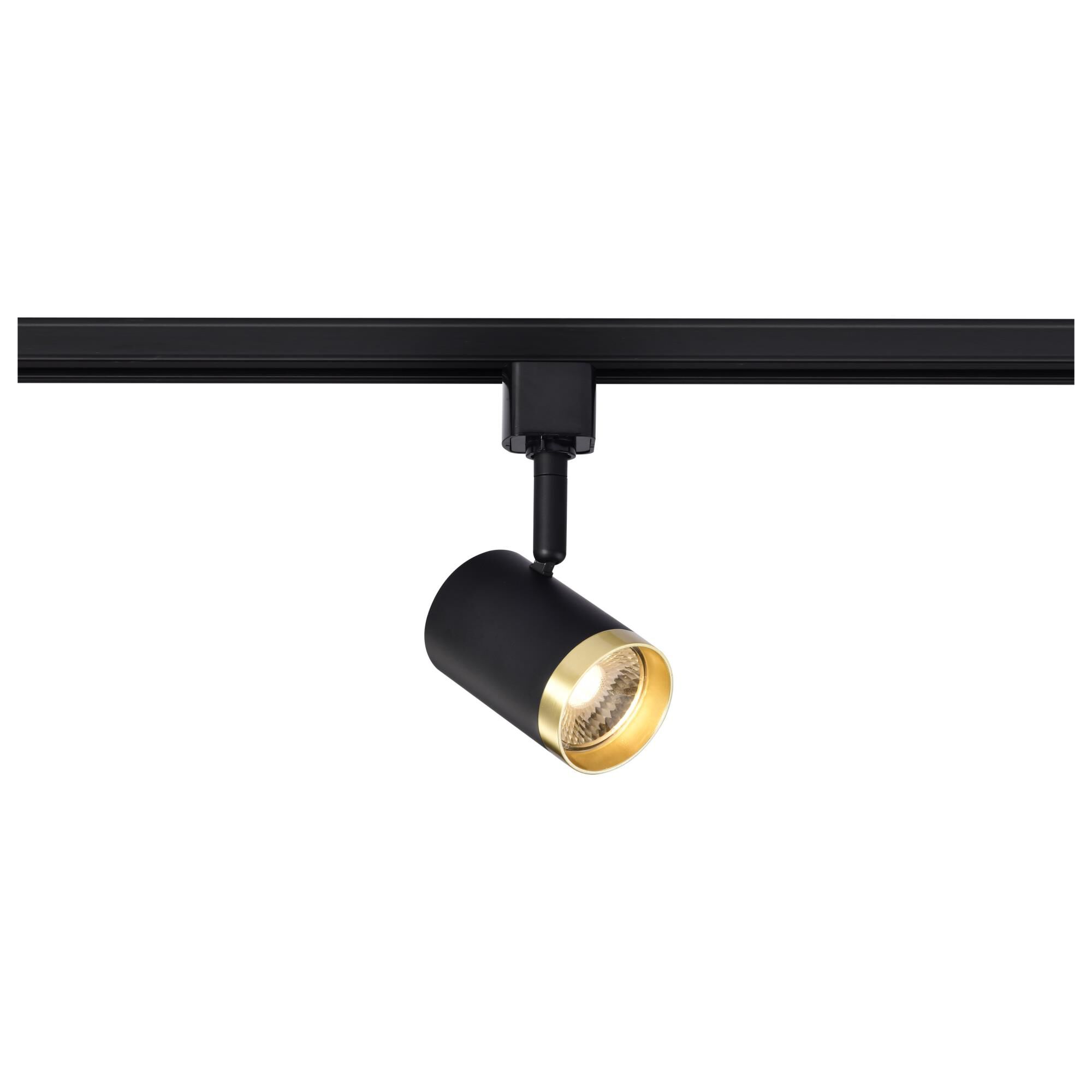 Shown in Matte Black and Brushed Brass finish