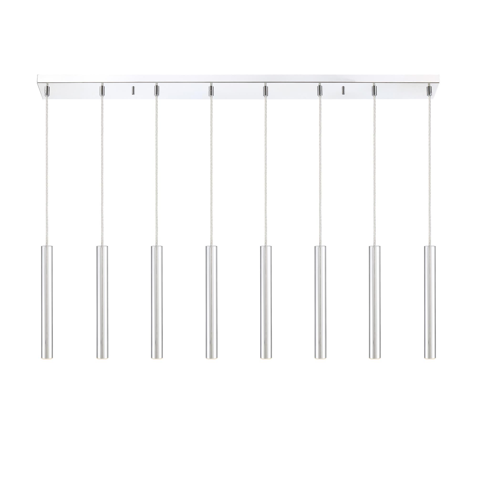 Shown in Chrome finish and Steel glass and Steel shade
