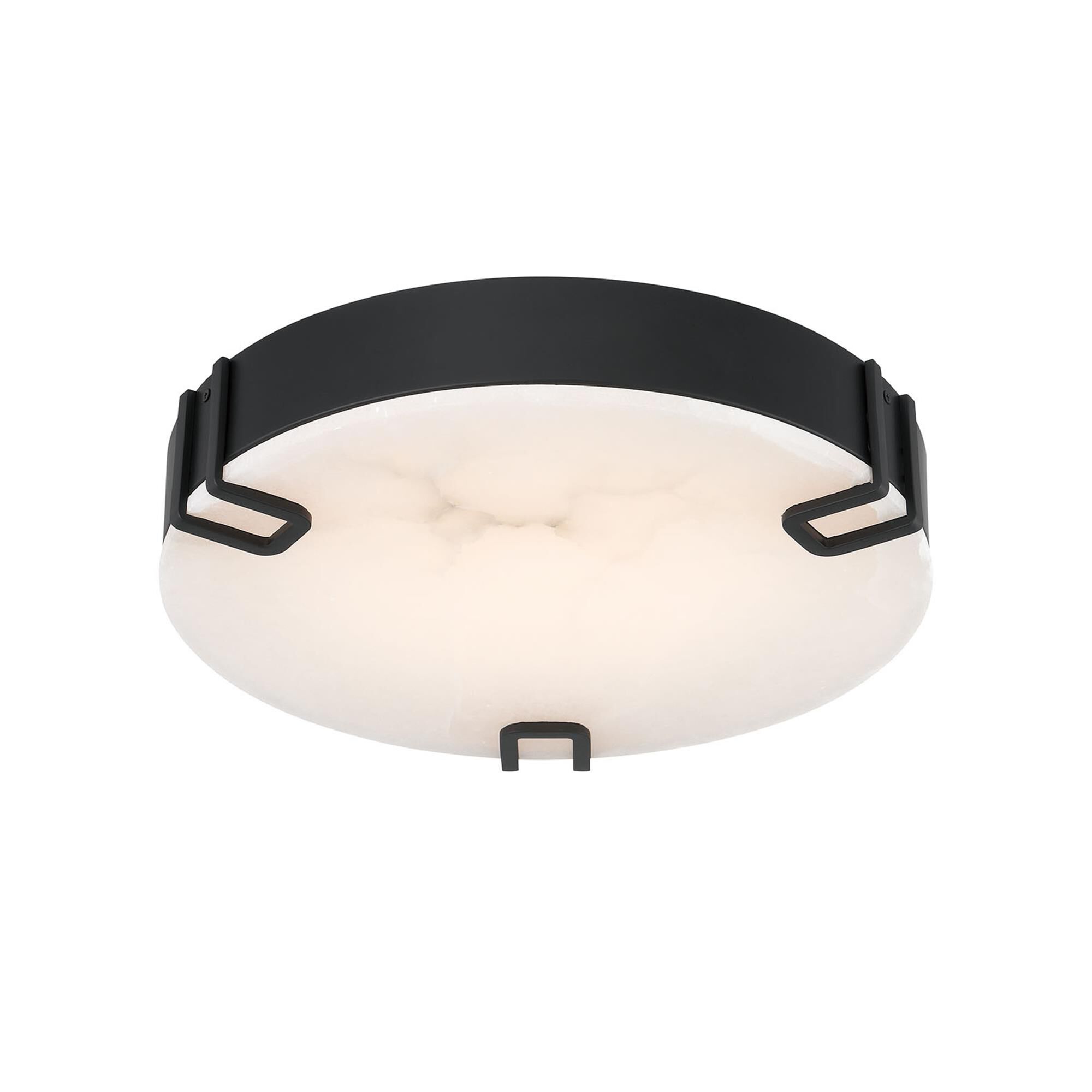Shown in Black finish and Alabaster glass