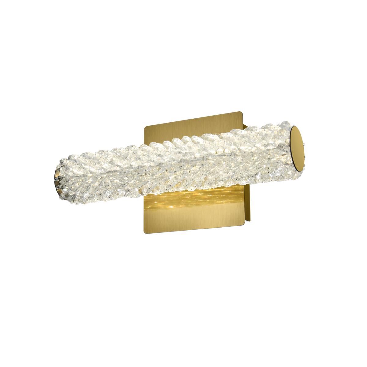 Shown in Satin Gold finish and Clear Royal Cut crystal