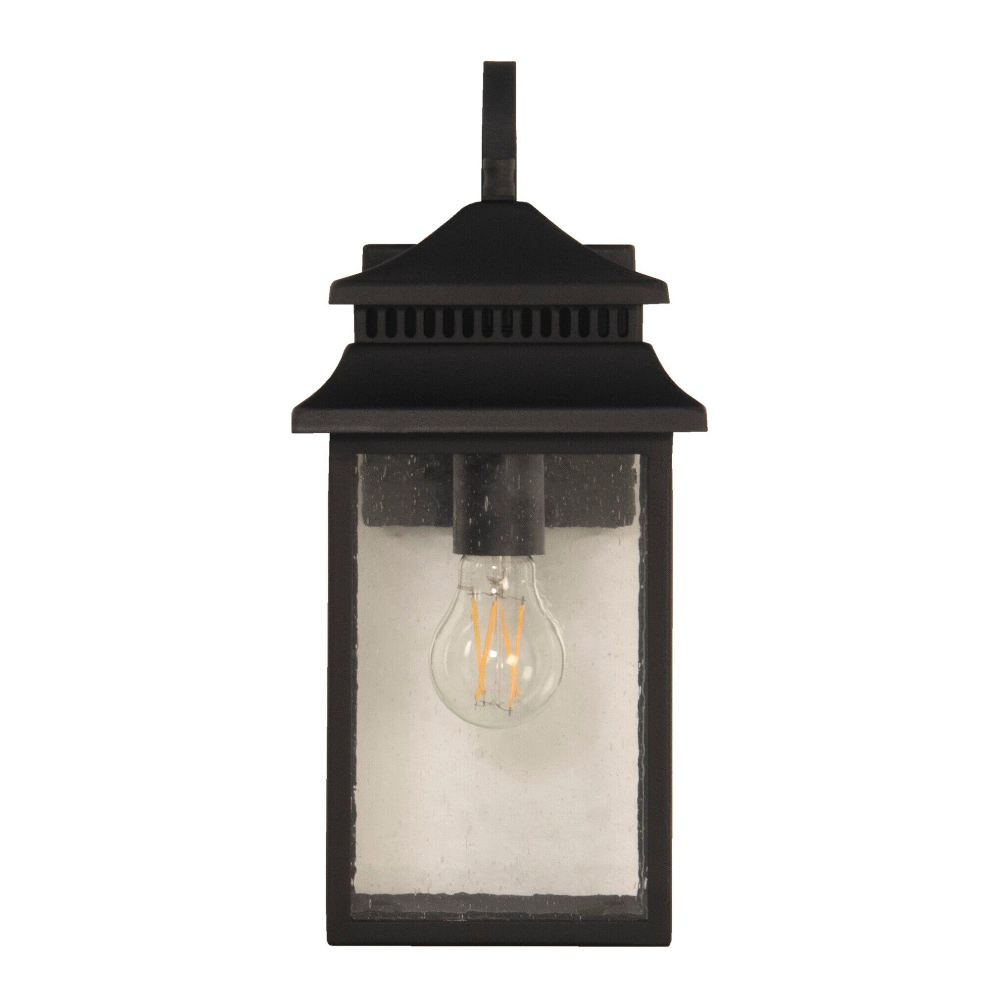 Shown in Textured Matte Black finish and Square/Rectangle glass and Square/Rectangle shade