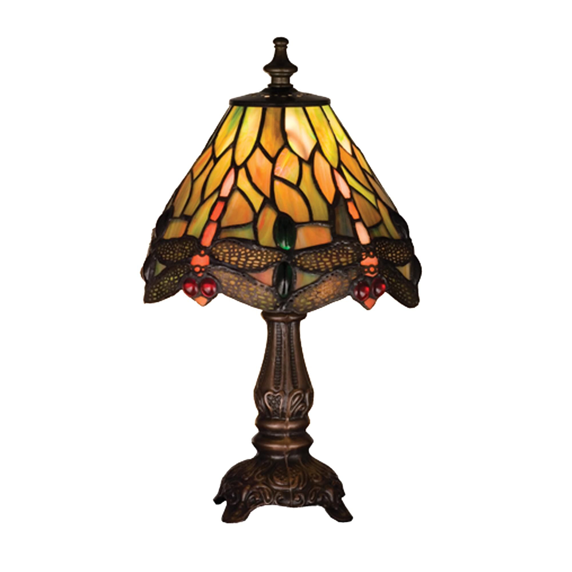 Tiffany Hanginghead Dragonfly 11 Inch Accent Lamp by Meyda Lighting