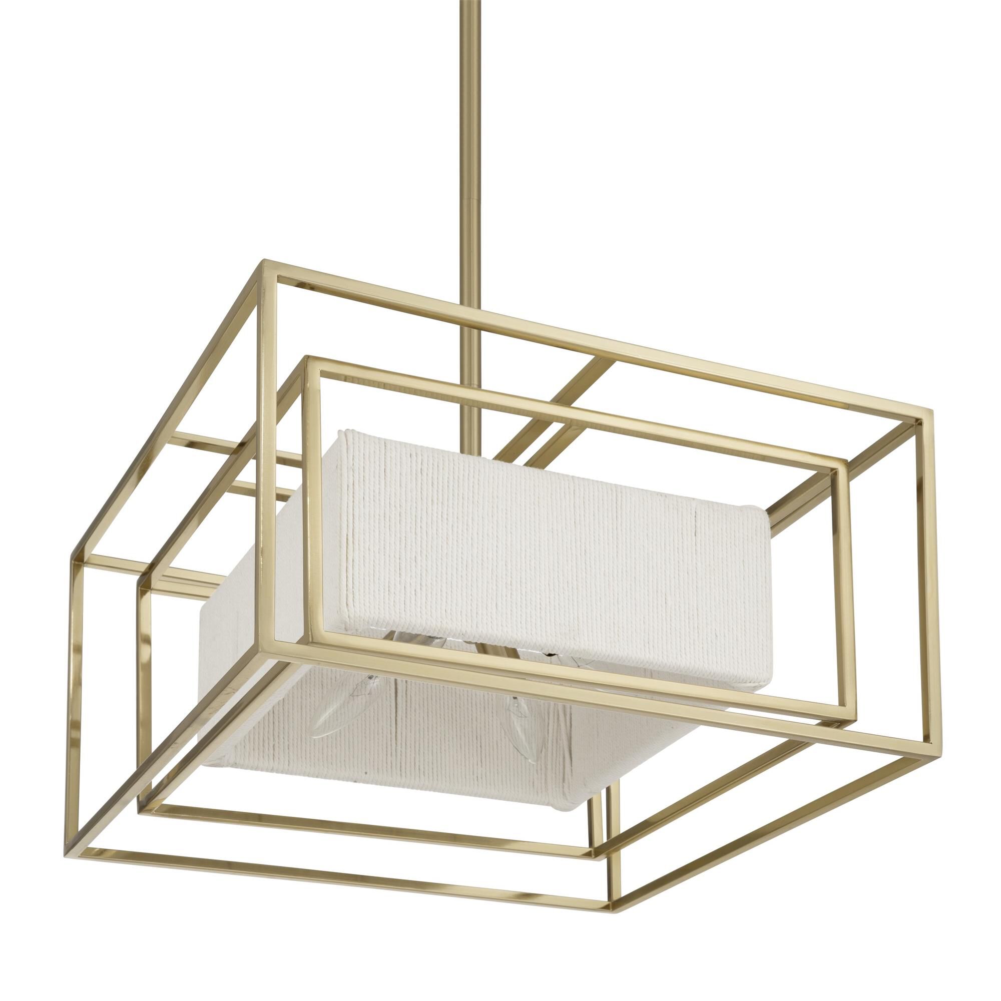 Shown in Brass finish and Cream shade