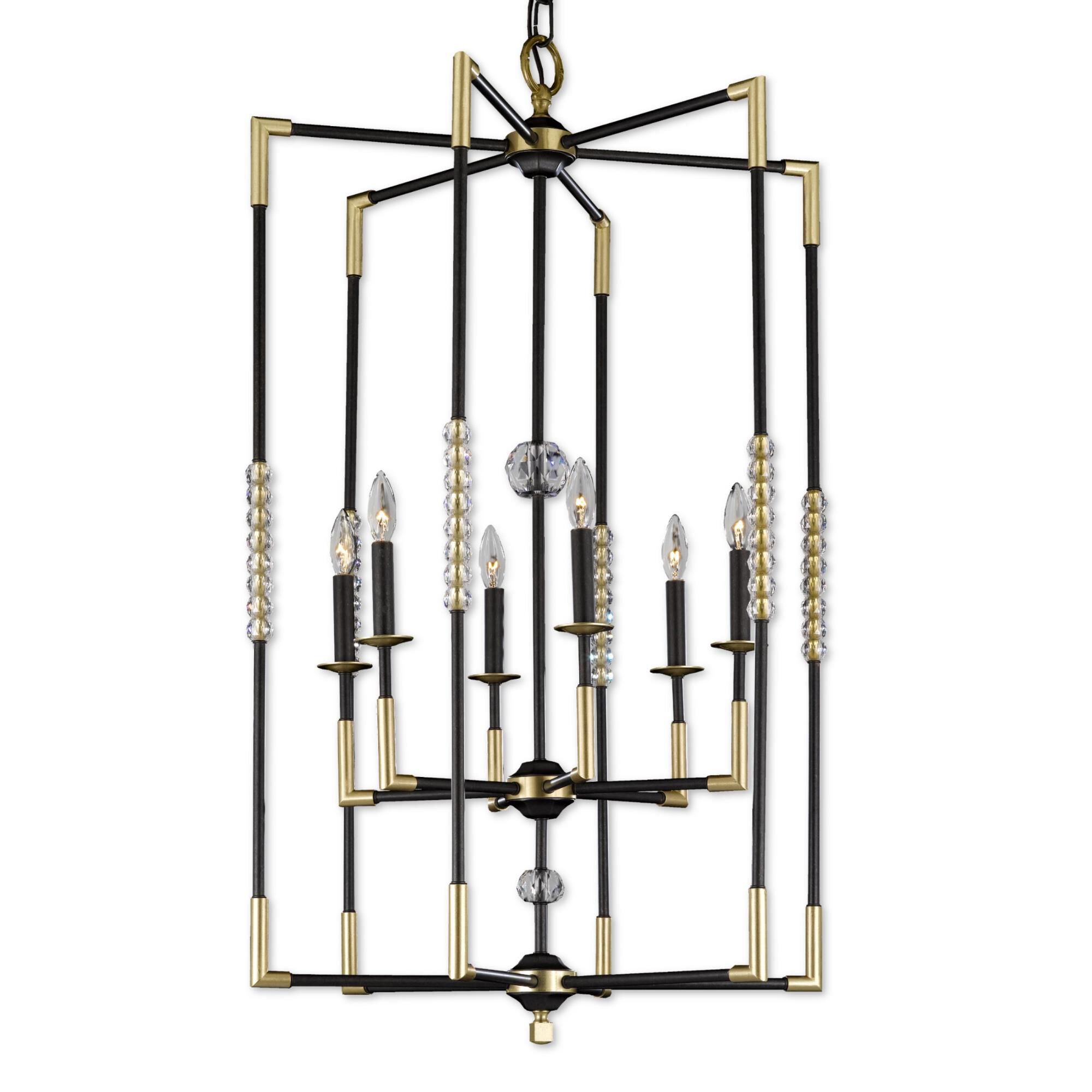 Magro Chandelier by American Brass and Crystal