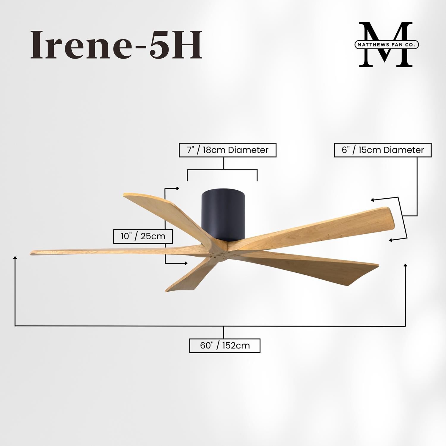 Irene 60 Inch Flush Mount Fan by Matthews Fan Company