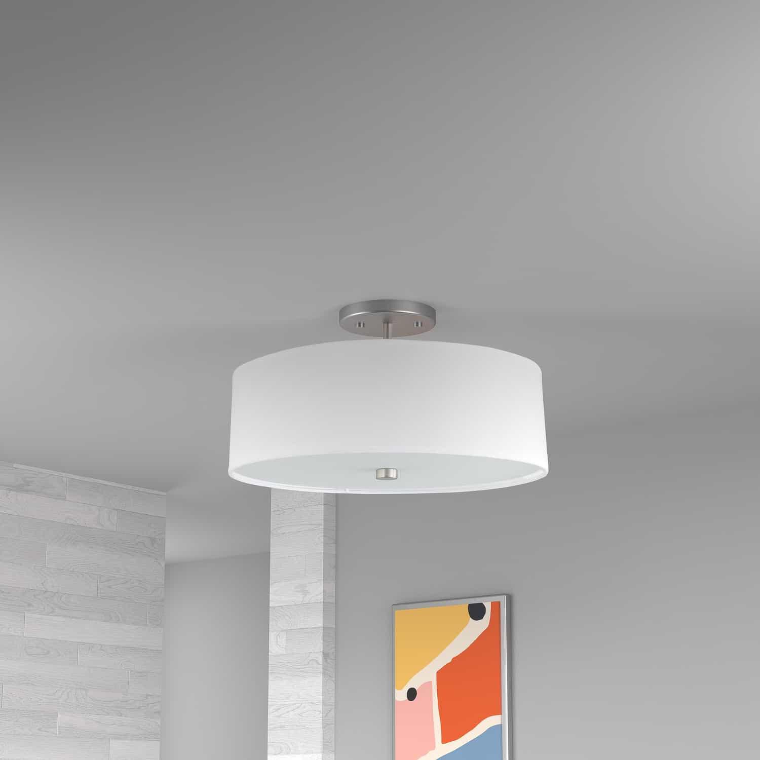 14 Inch 3 Light Semi Flush Mount by Dainolite