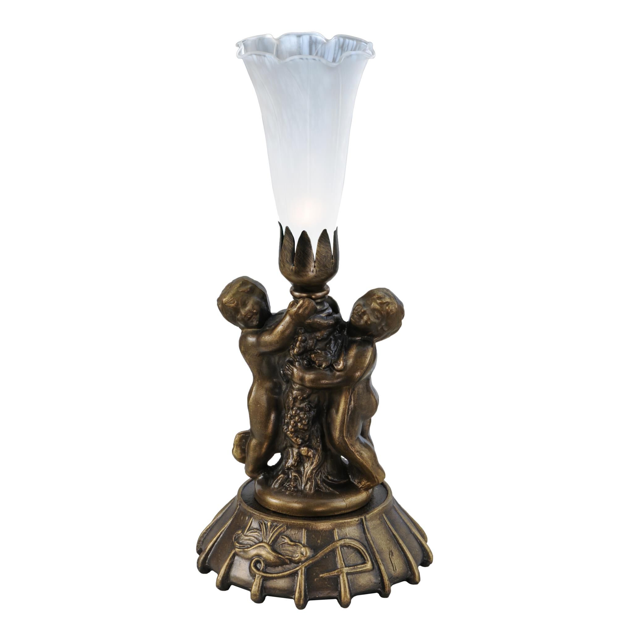 Twin Cherub 12 Inch Accent Lamp by Meyda Lighting