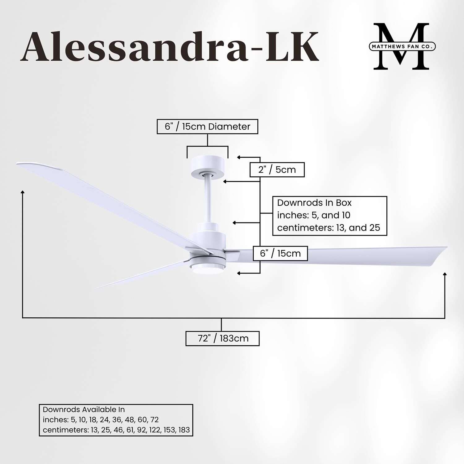 Shown in Matte White finish