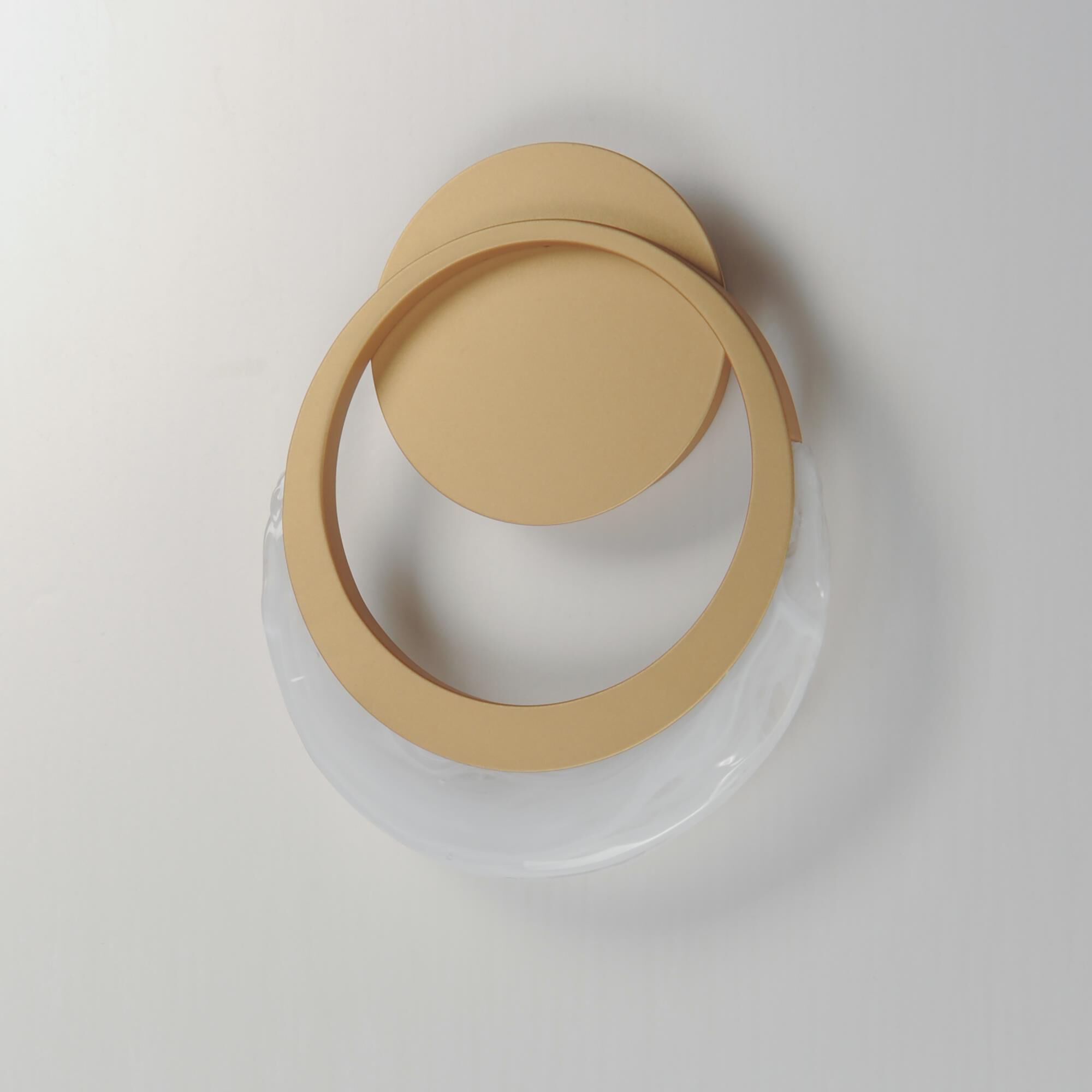 Shown in Gold finish and White Spiral glass