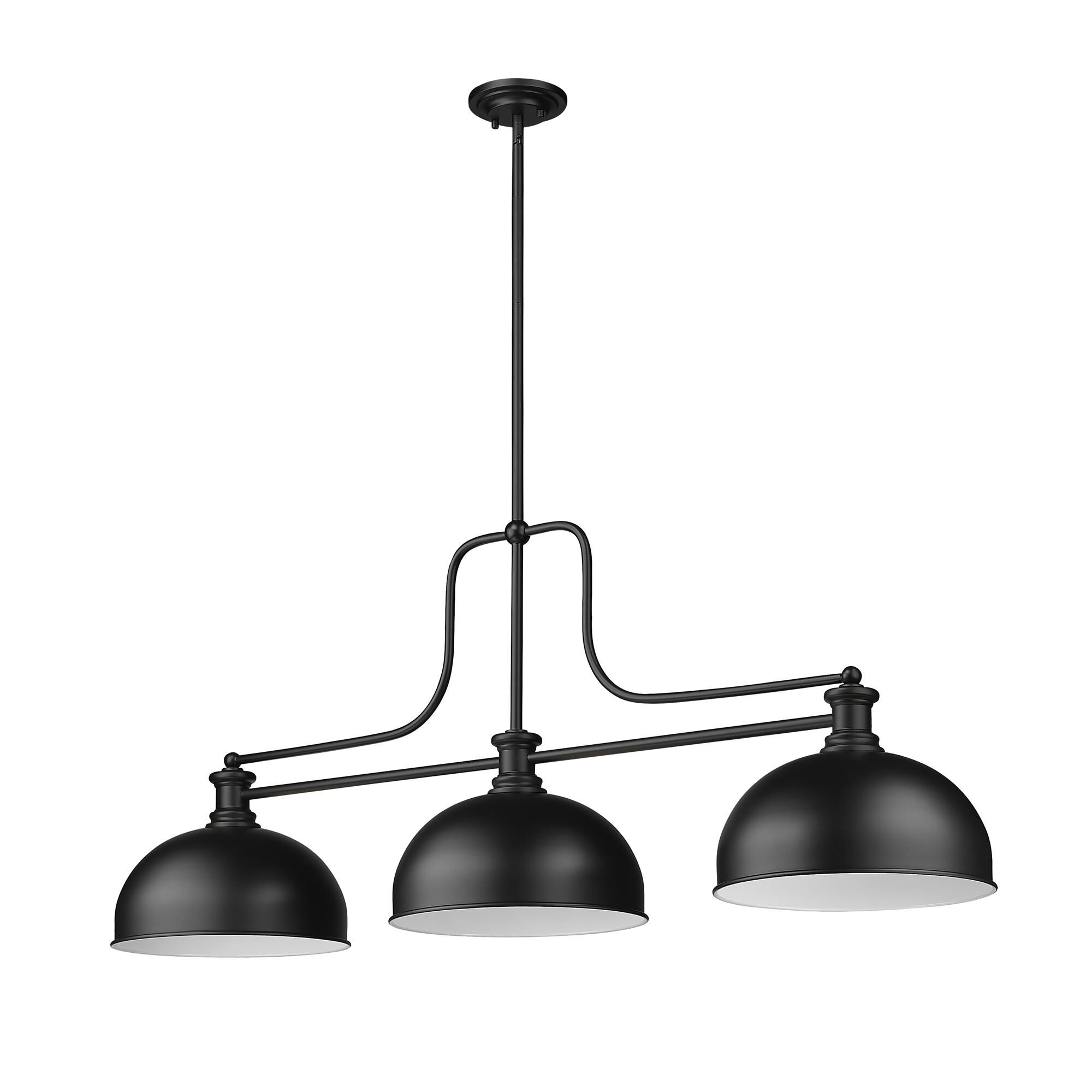 Shown in Matte Black finish and Steel shade