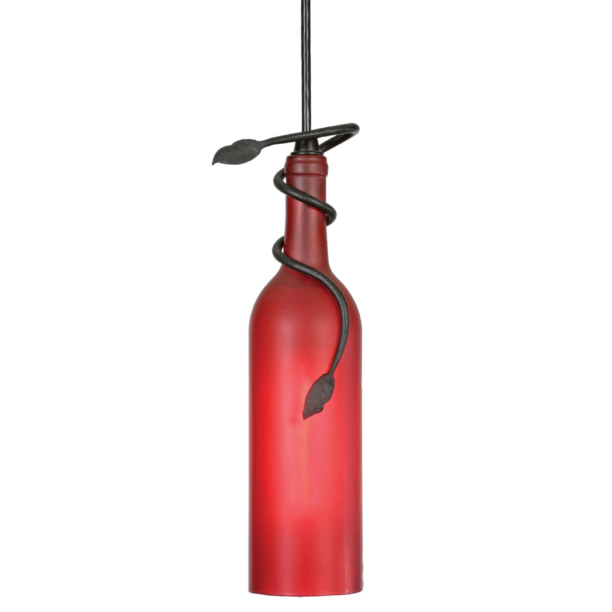 Tuscan Vineyard Frosted Red 5 Inch Mini Pendant by Meyda Lighting