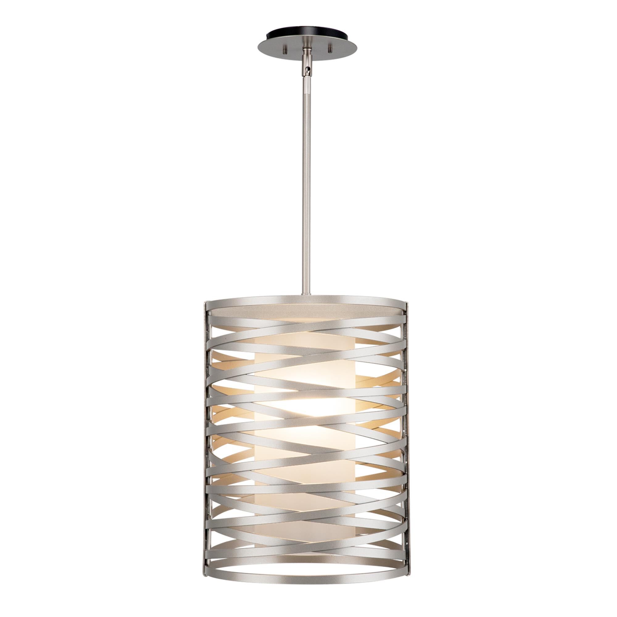 Shown in Beige Silver finish and Frosted glass