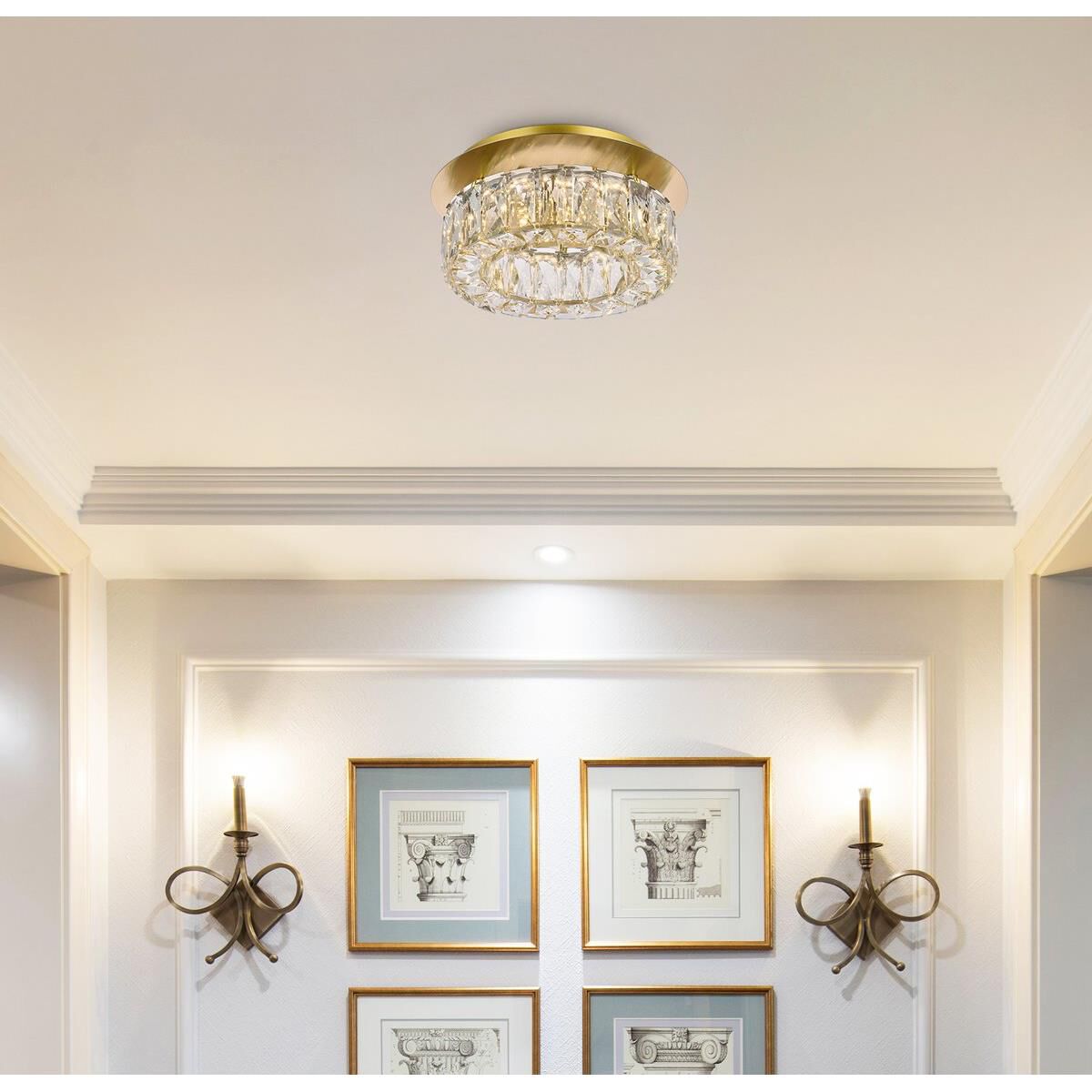 Monroe 12 Inch 1 Light LED Flush Mount by Elegant Lighting