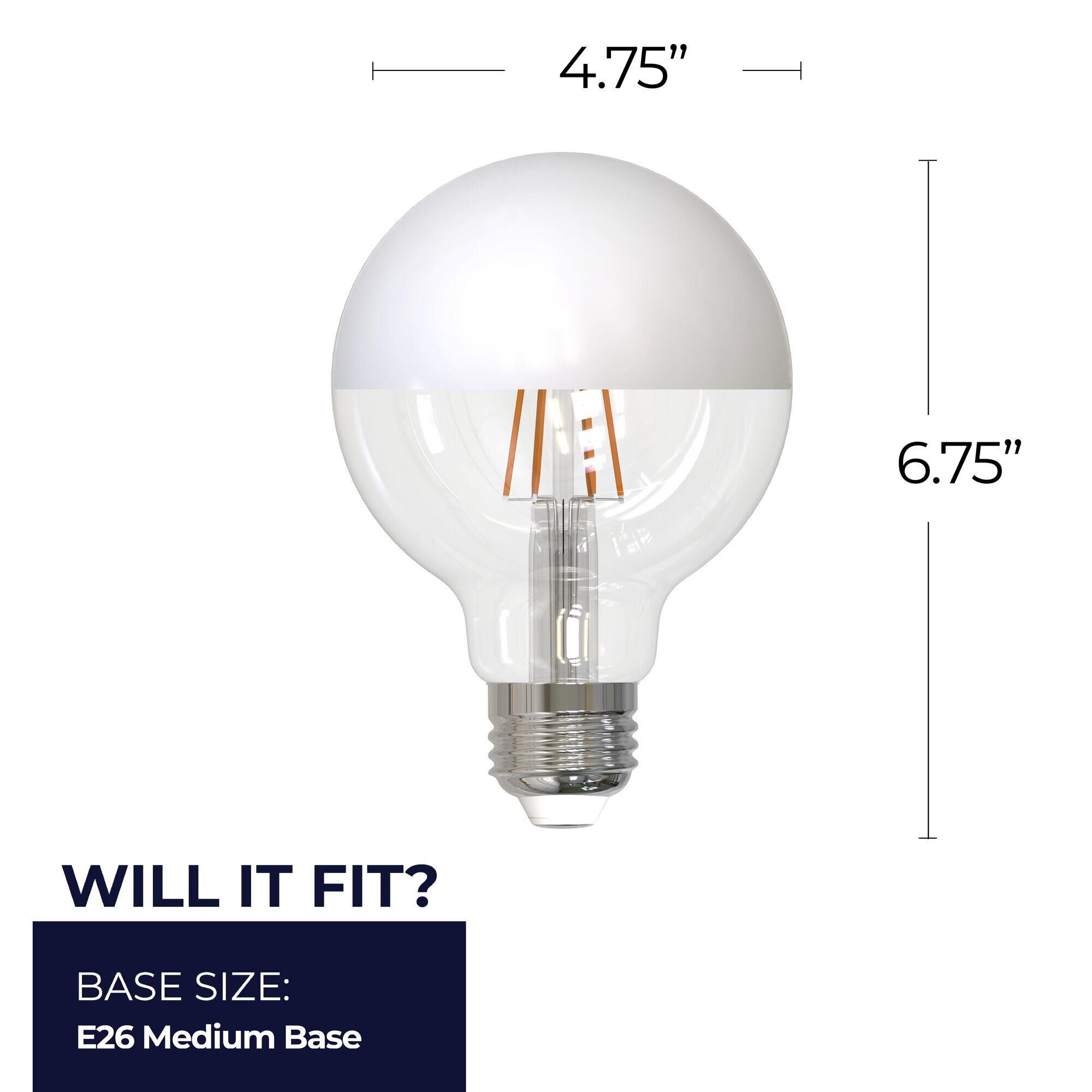 Half White G40 Base E26 2700K LED Light Bulb by Bulbrite