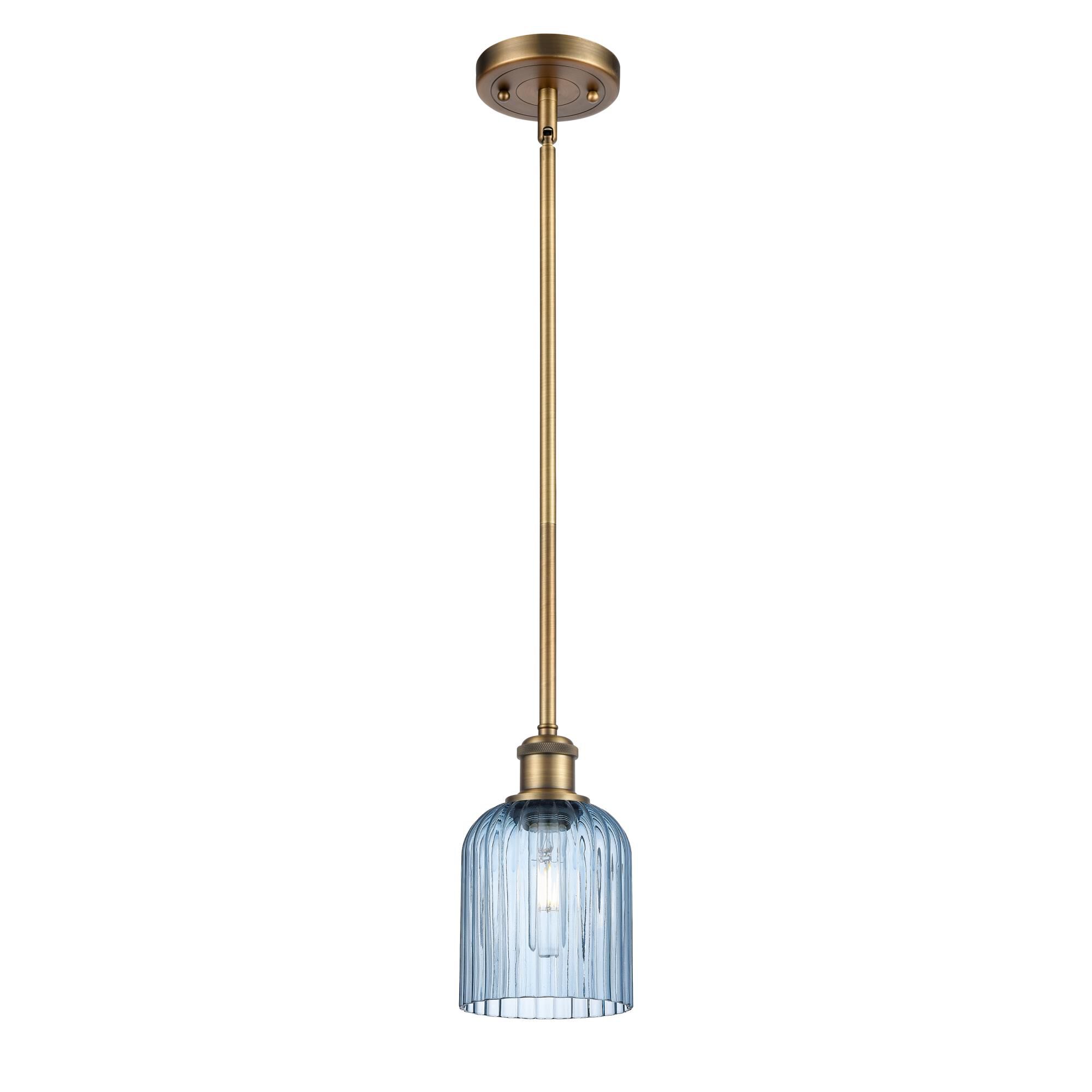 Shown in Brushed Brass finish and Princess Blue shade