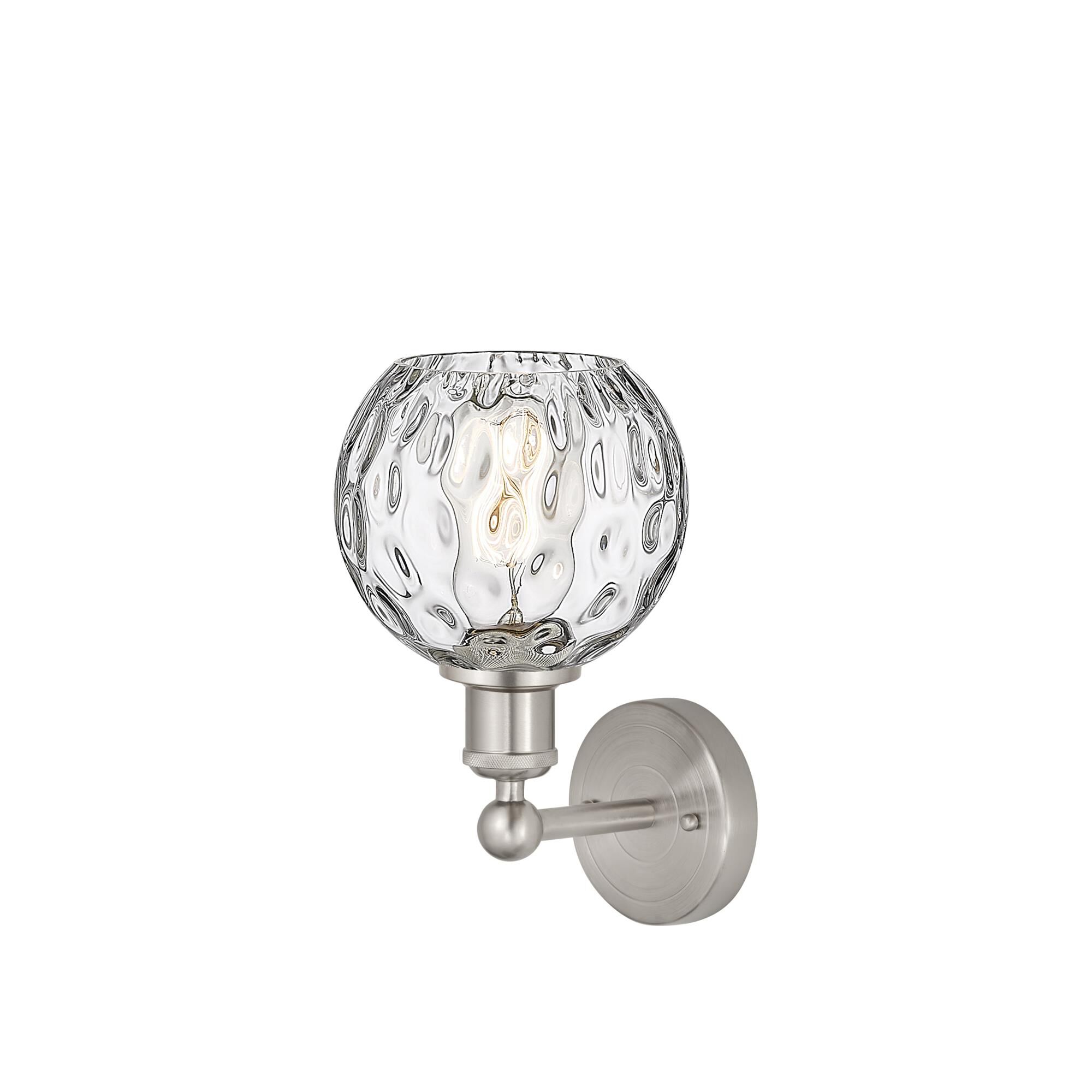 Shown in Brushed Satin Nickel  finish and Clear Water glass