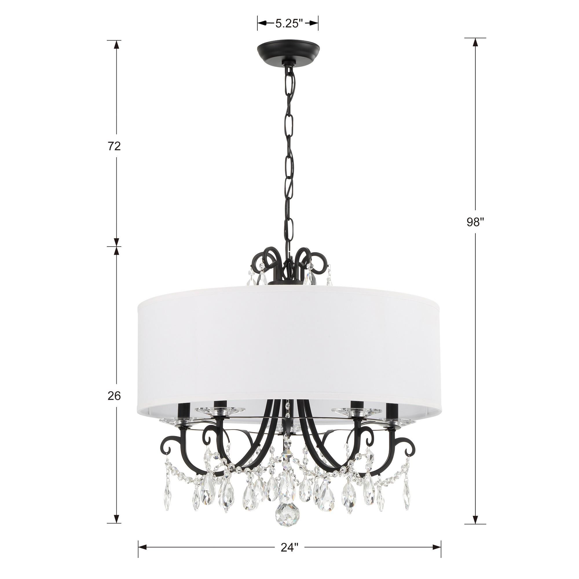 Othello 24 Inch 5 Light Chandelier by Crystorama