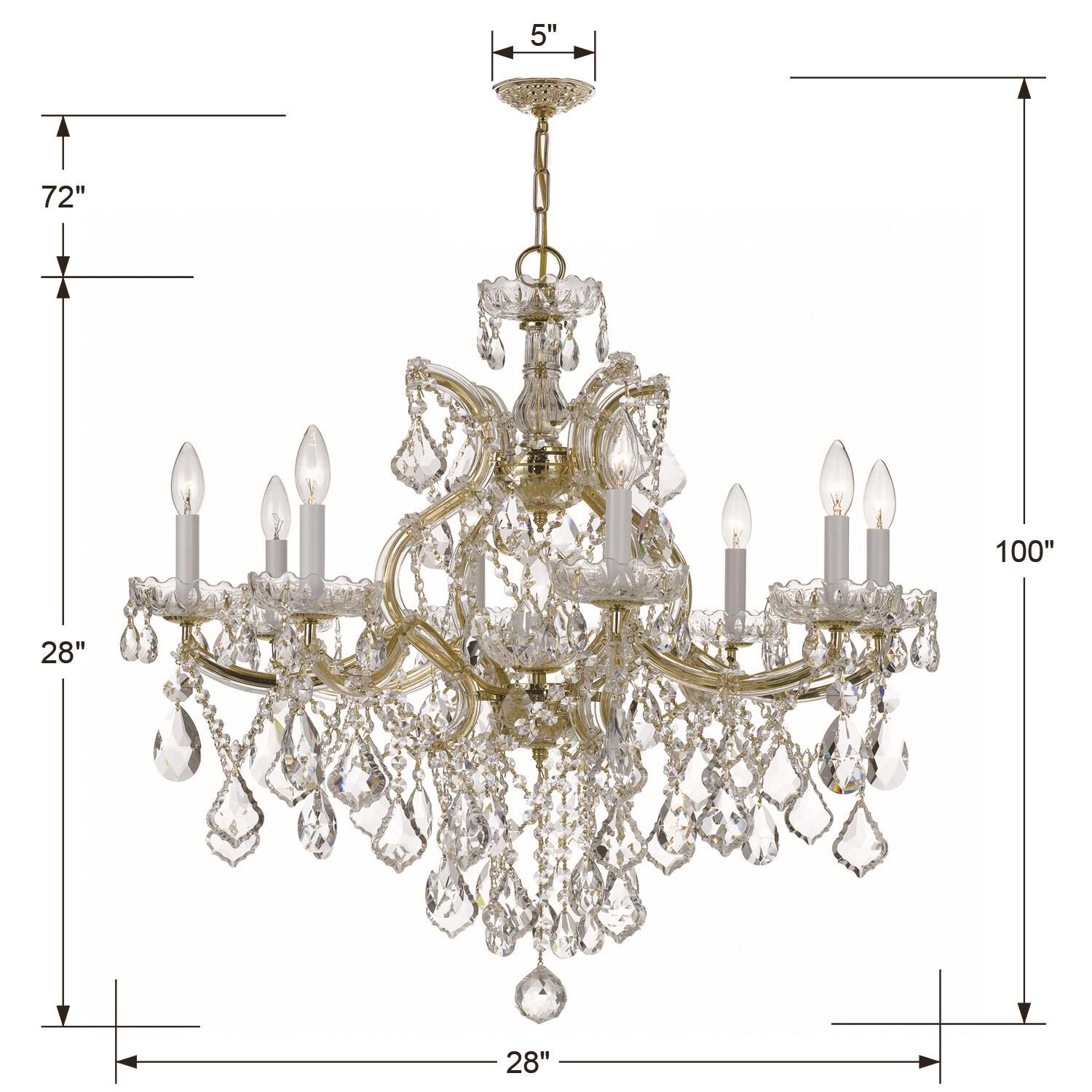 Maria Theresa 28 Inch 9 Light Chandelier by Crystorama