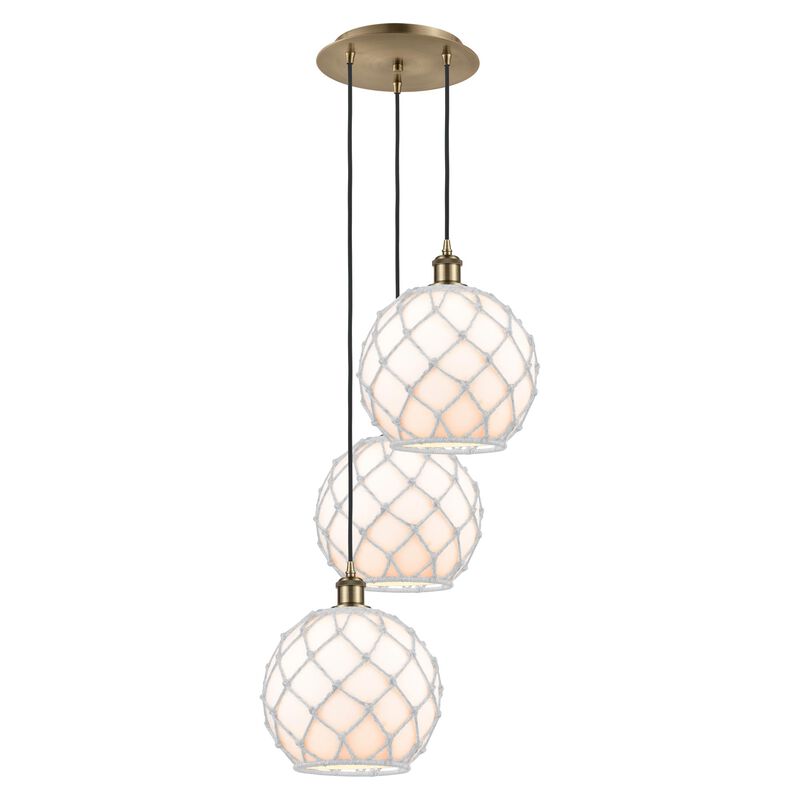 Bruno Marashlian Farmhouse Rope 17 Inch Multi Light Pendant by Innovations Lighting