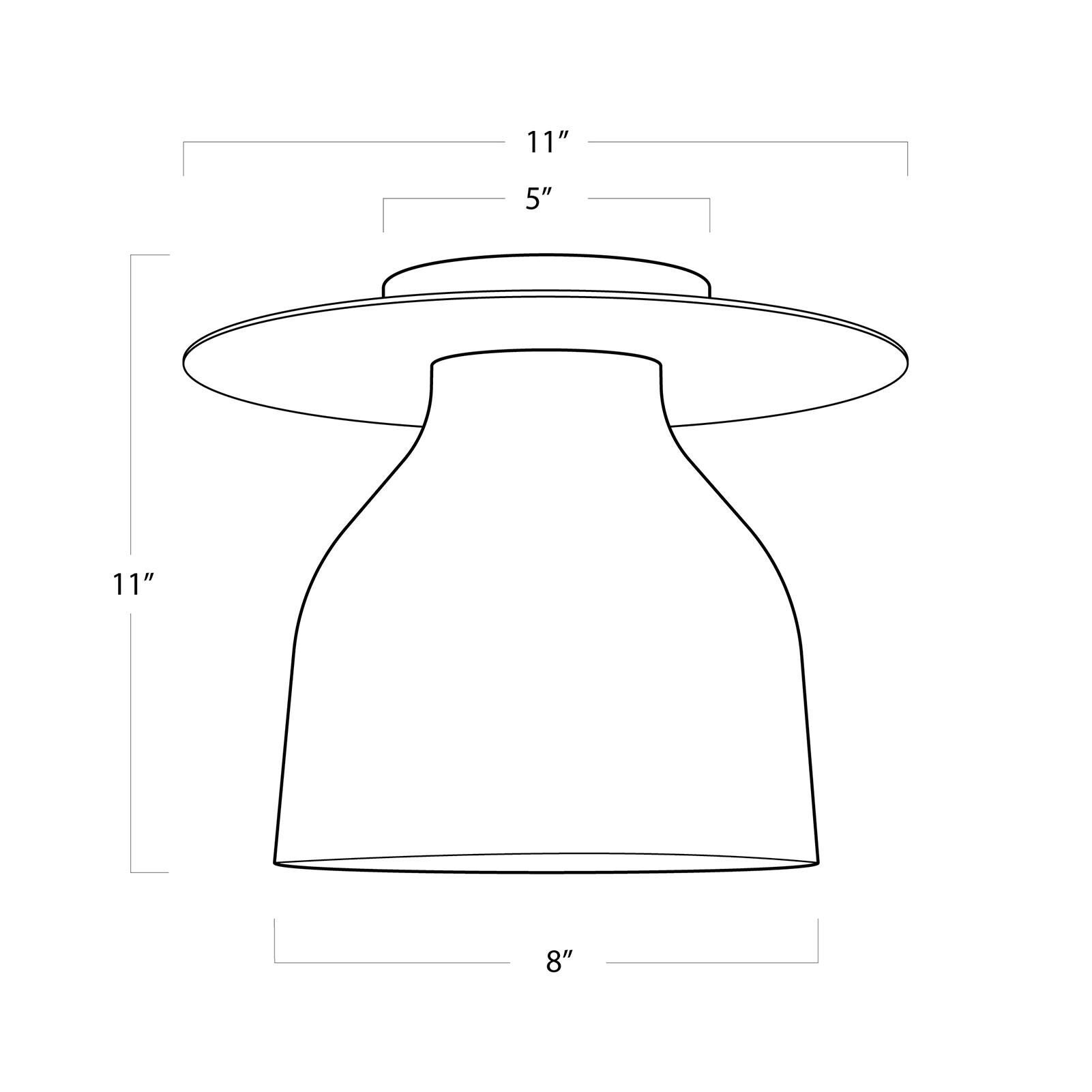 Shown in White finish and Glass shade