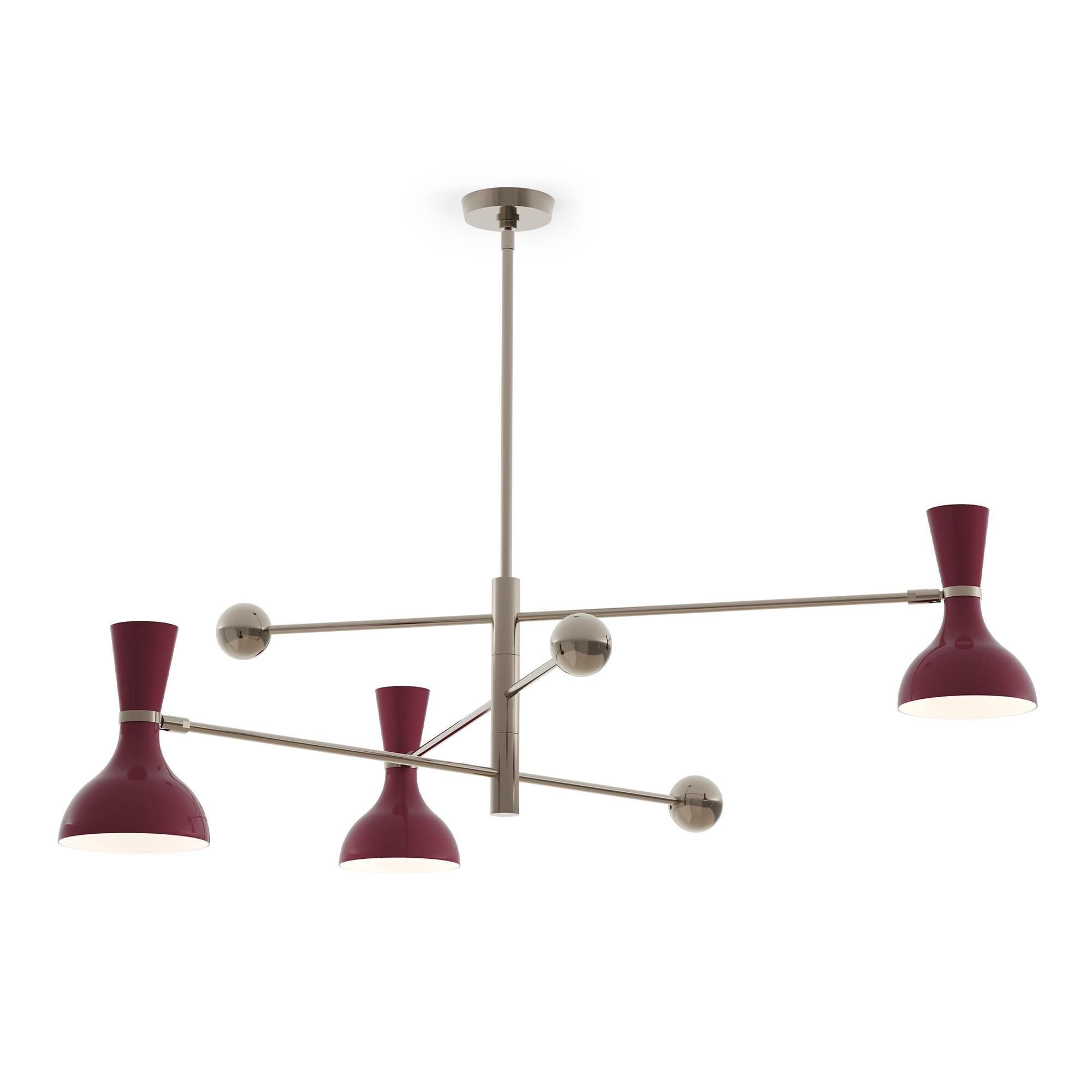 Shown in Polished Nickel finish and Sugar Plum shade
