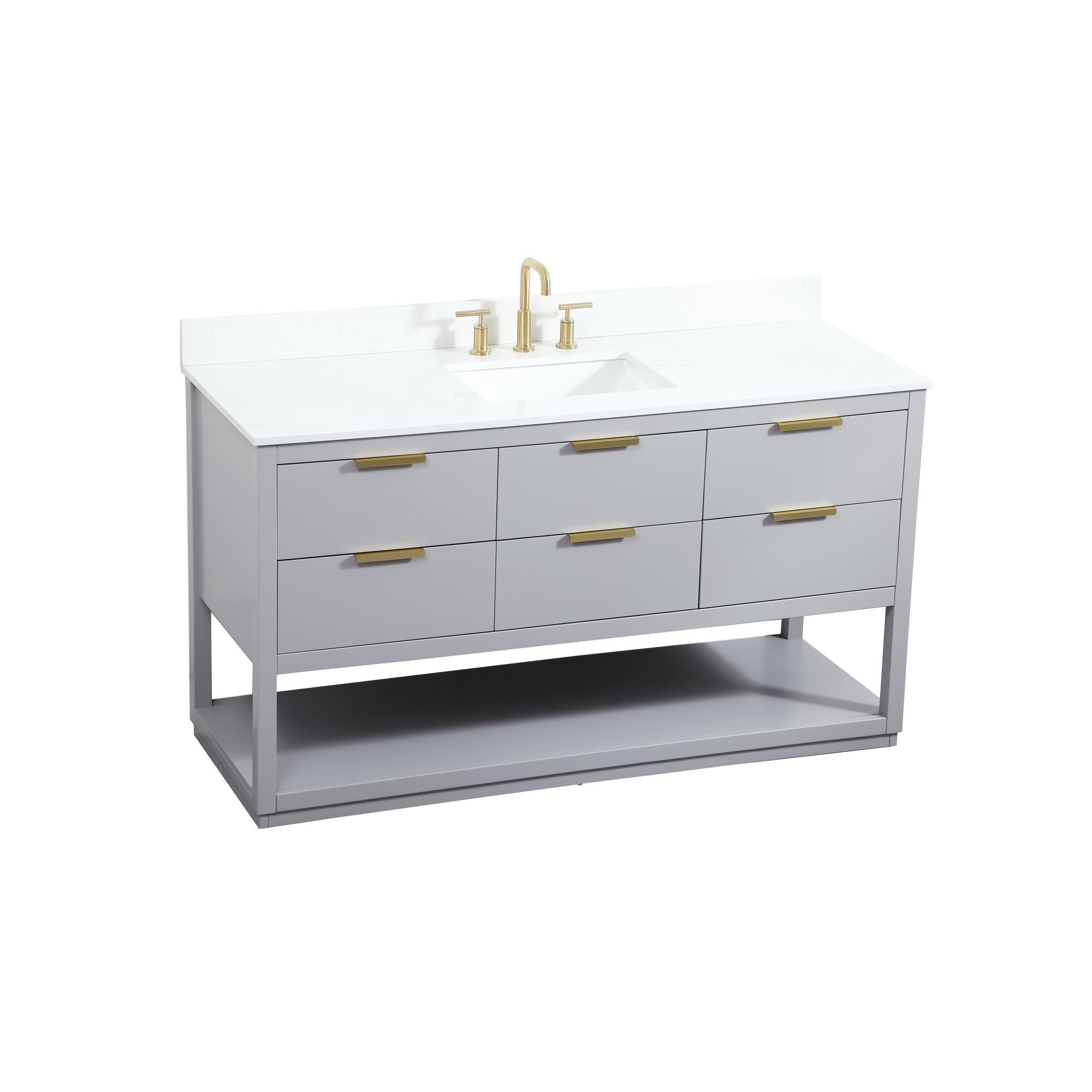 Larkin 60 Inch Bath Vanity by Elegant Decor
