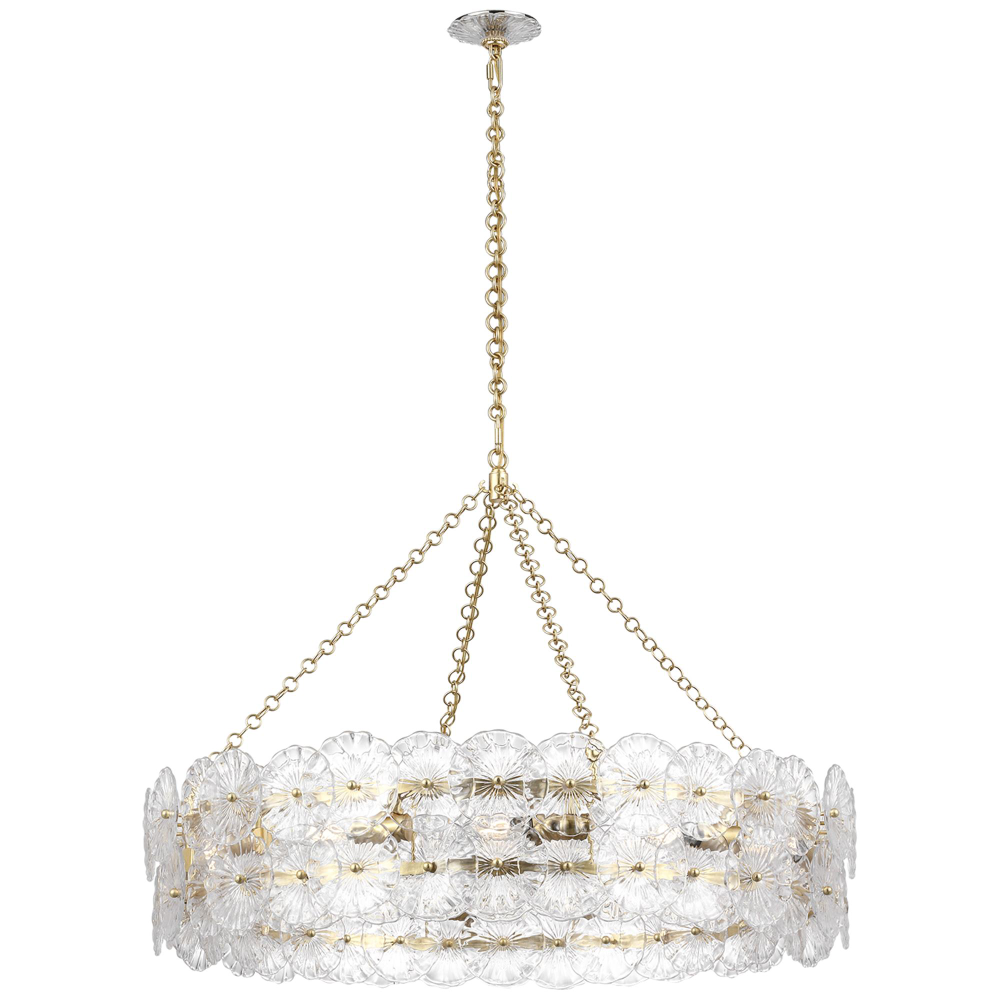Shown in Gild finish and Clear glass