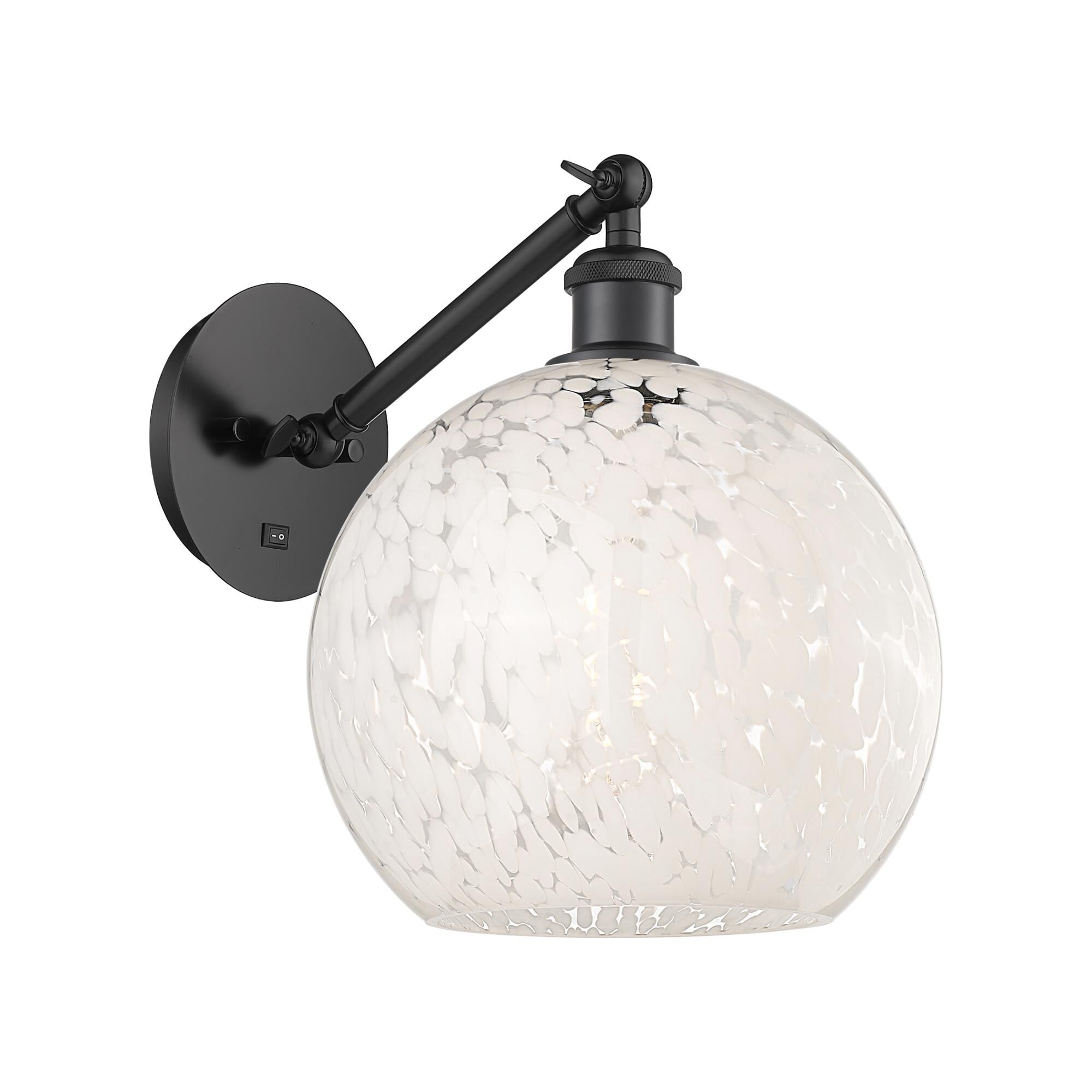 Bruno Marashlian White Mouchette 10 Inch Wall Swing Lamp by Innovations Lighting