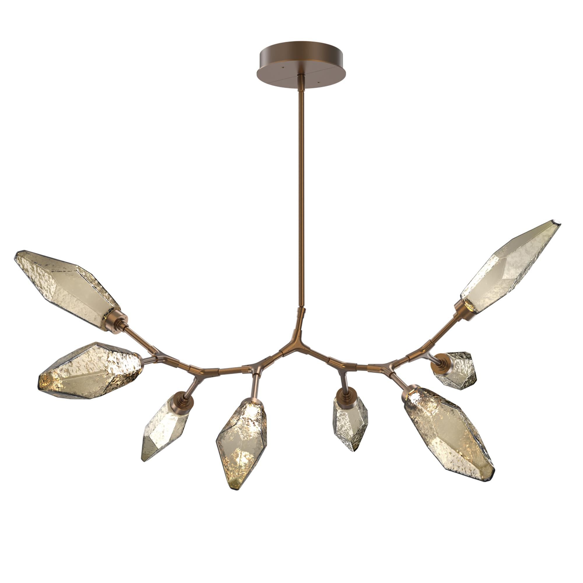 Rock Crystal Linear Suspension Light by Hammerton Studio