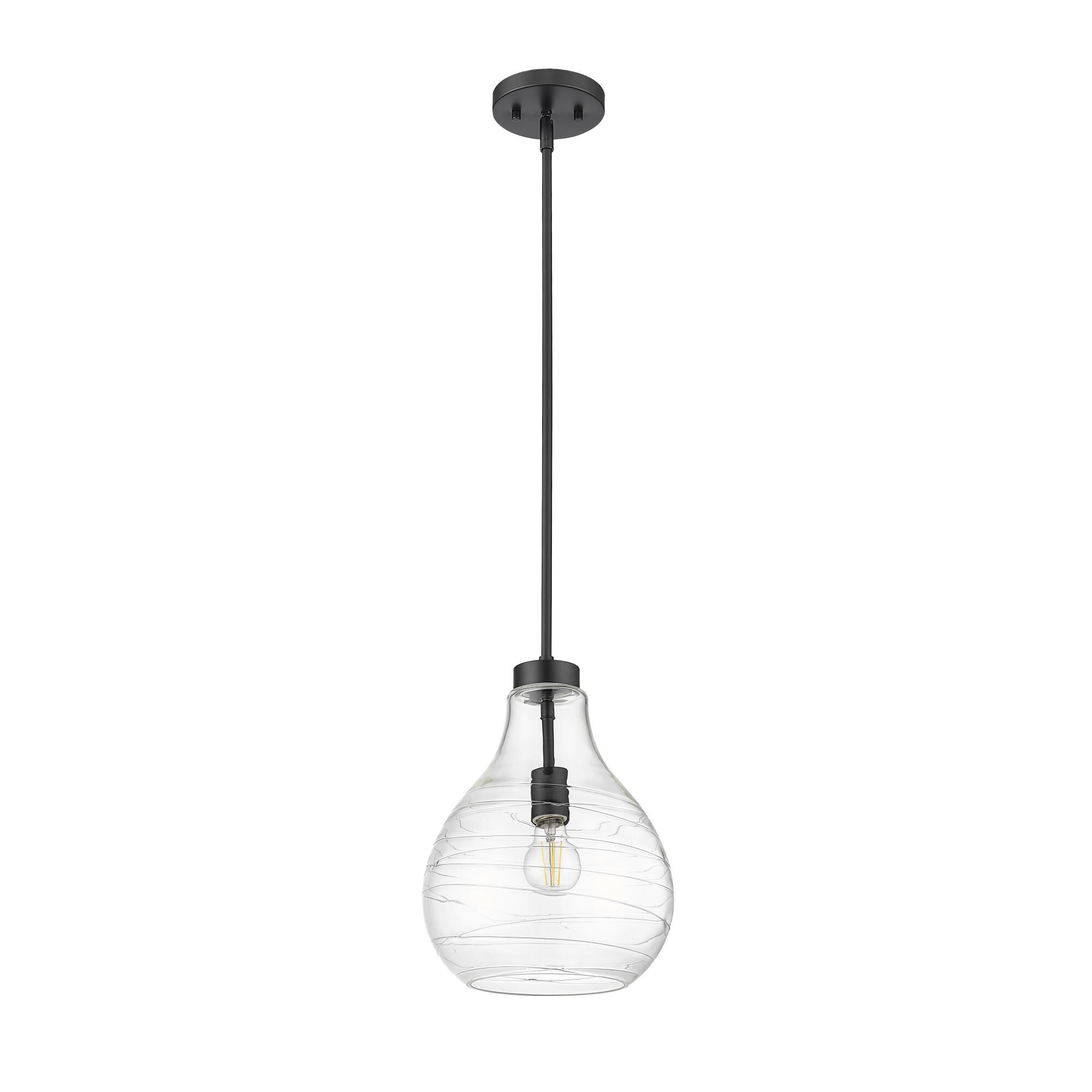 Shown in Matte Black finish and Clear glass