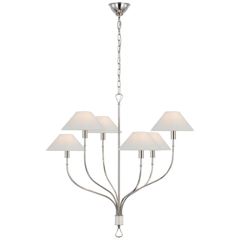Amber Lewis Griffin 36 Inch 6 Light LED Chandelier by Visual Comfort Signature Collection