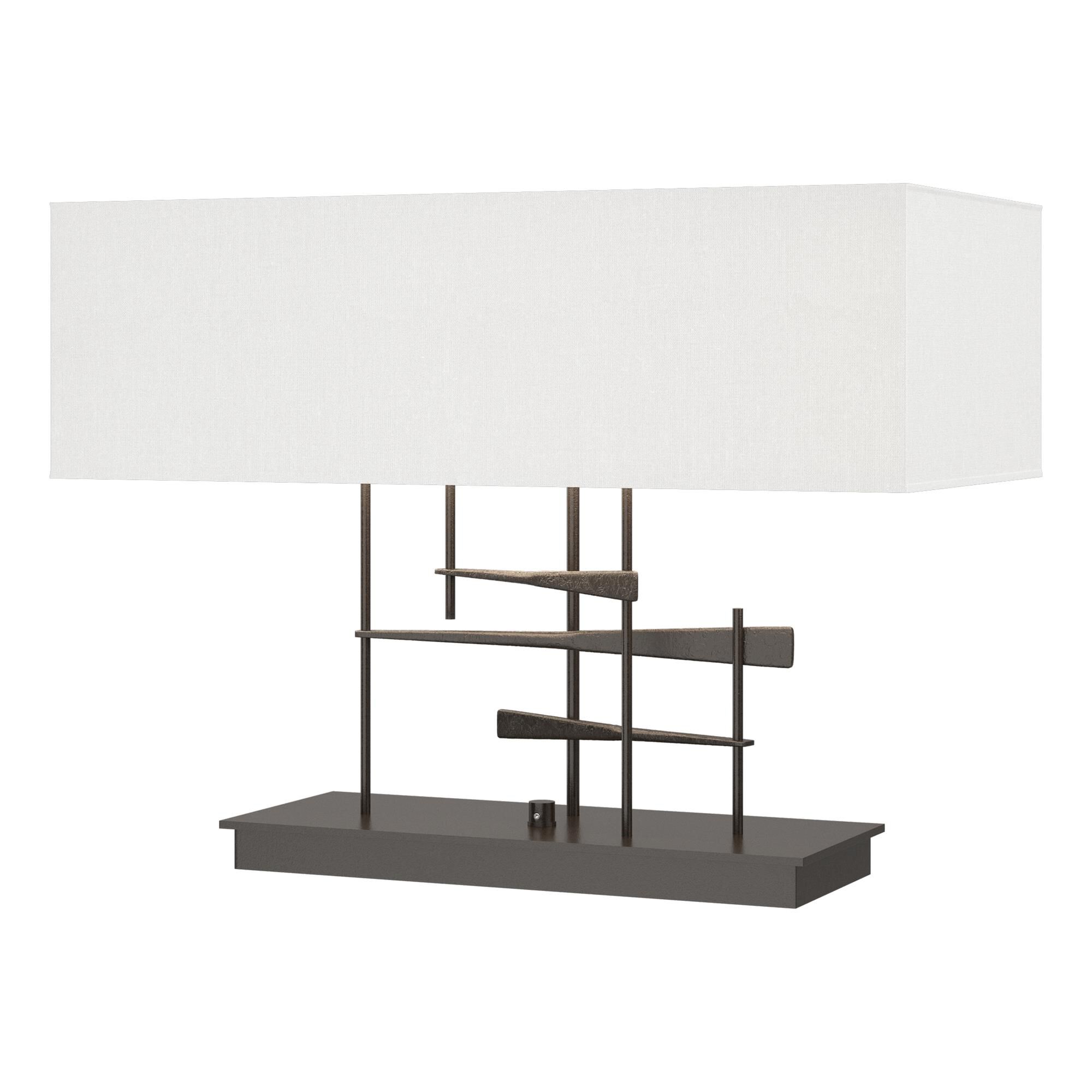 Shown in Oil Rubbed Bronze finish and Natural Anna shade