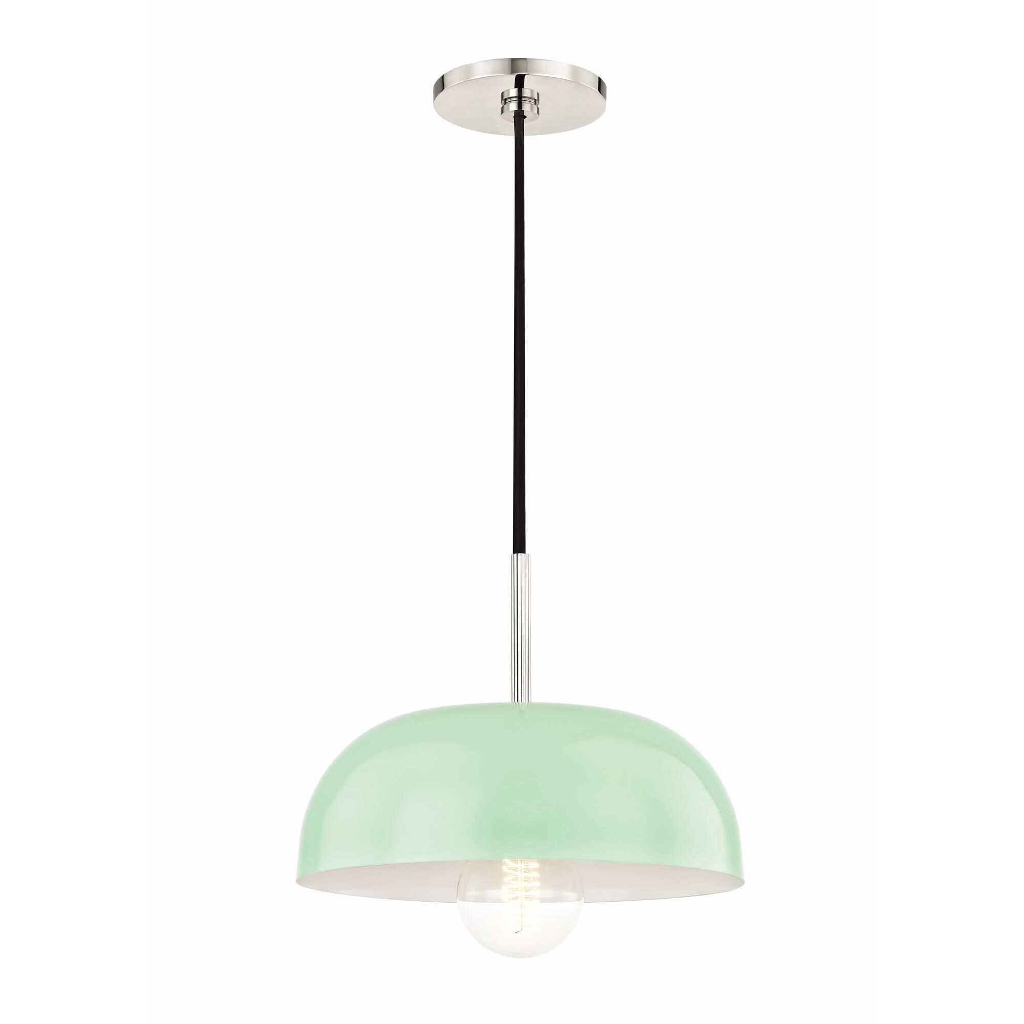 Shown in Polished Nickel-Mint finish and Mint Metal shade