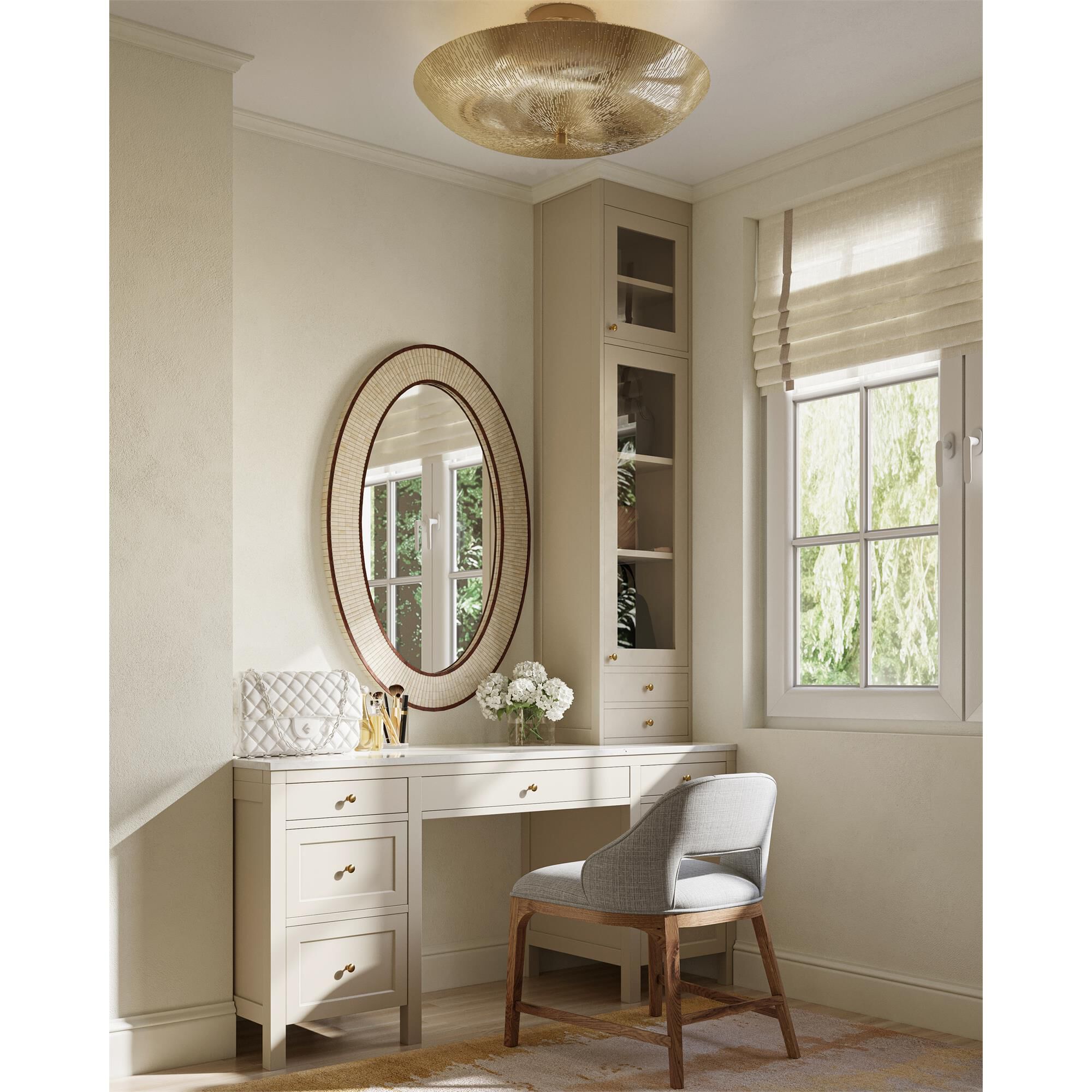 Origo 24 Inch Semi Flush Mount,