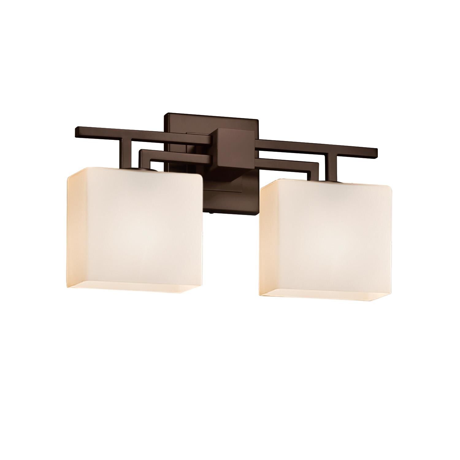 Shown in Dark Bronze finish and Artisan glass and Opal shade and Rectangle accent