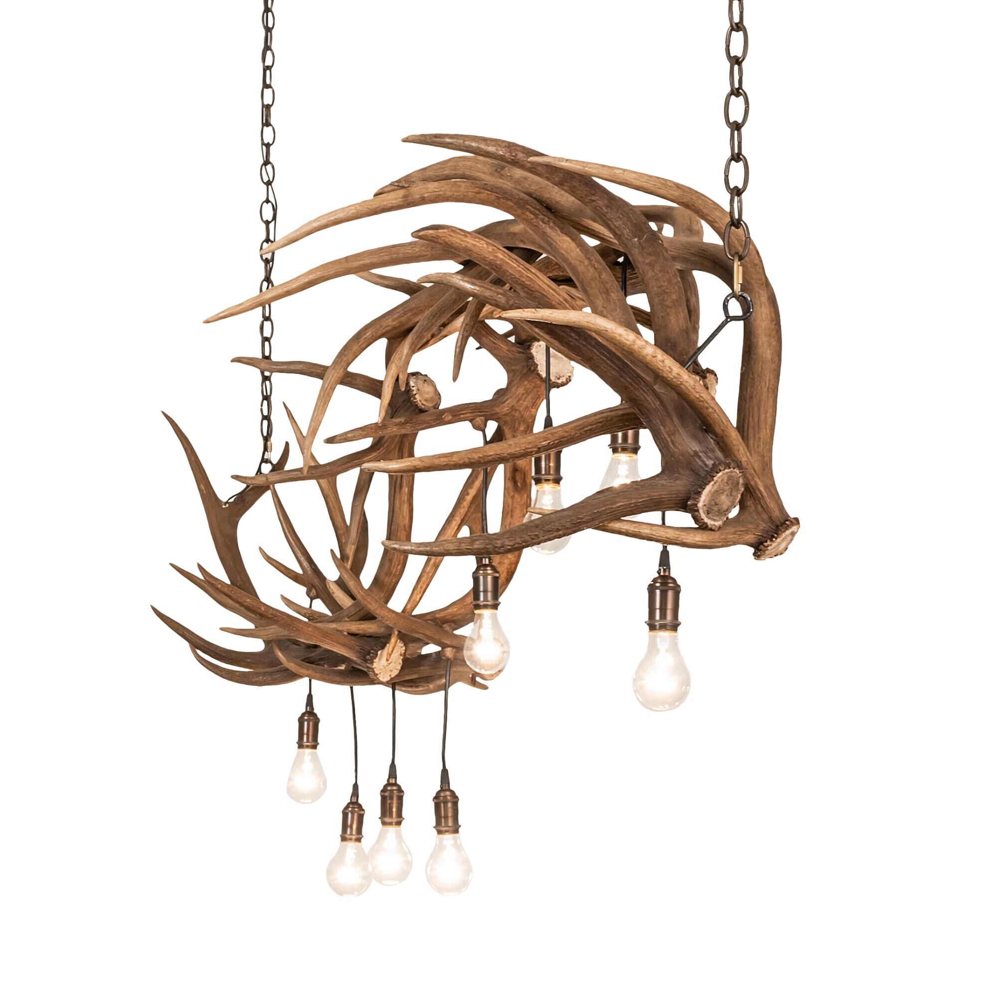Antlers 74 Inch 8 Light Linear Suspension Light by Meyda Lighting