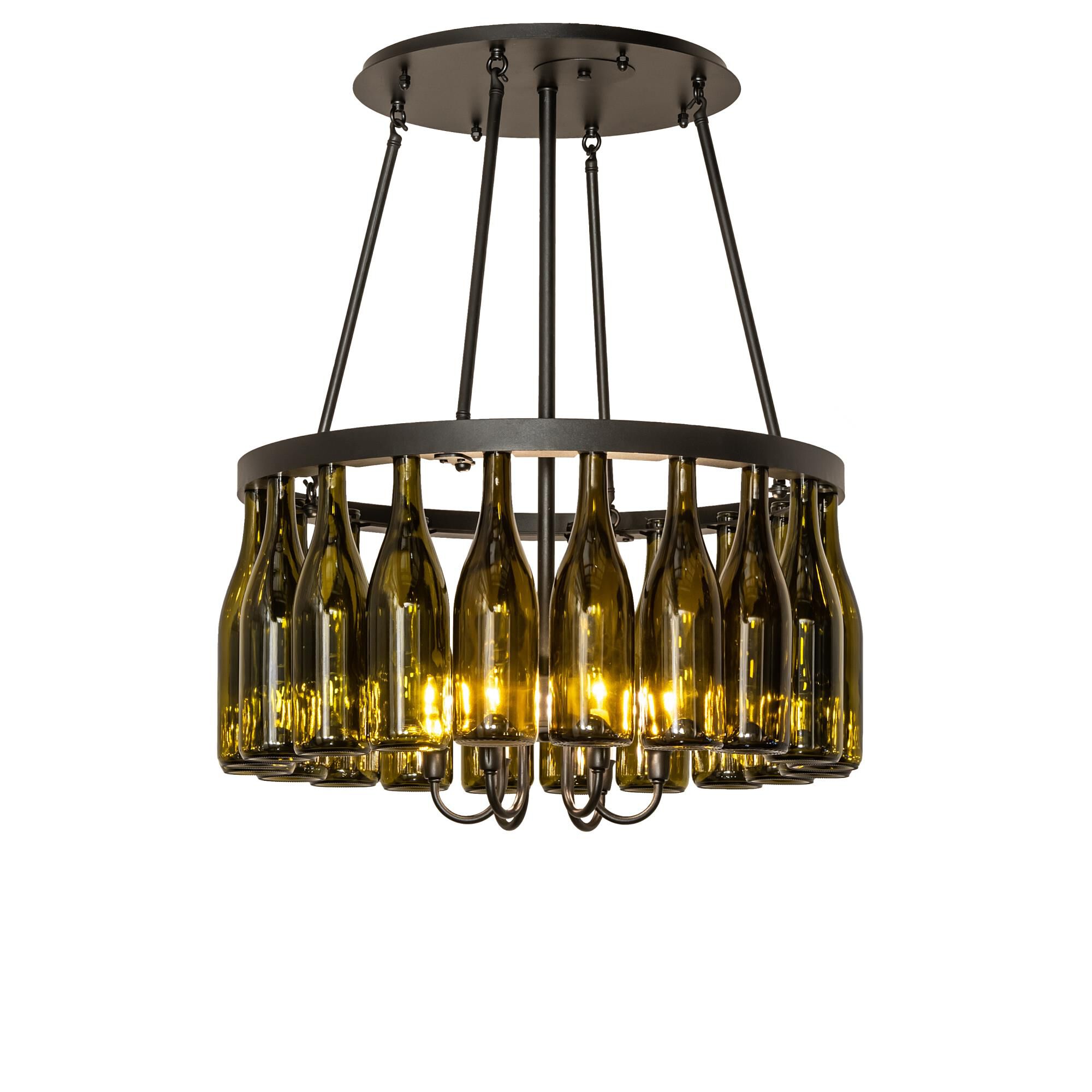 Tuscan Vineyard 36 Inch 6 Light Semi Flush Mount by Meyda Lighting