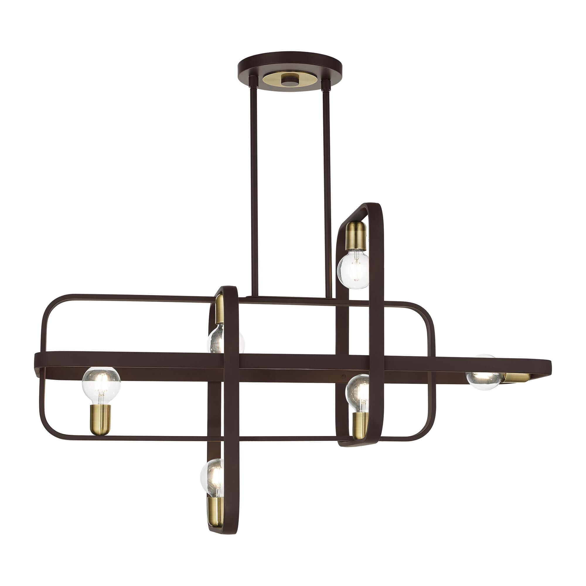 Shown in Bronze With Antique Brass Accents finish