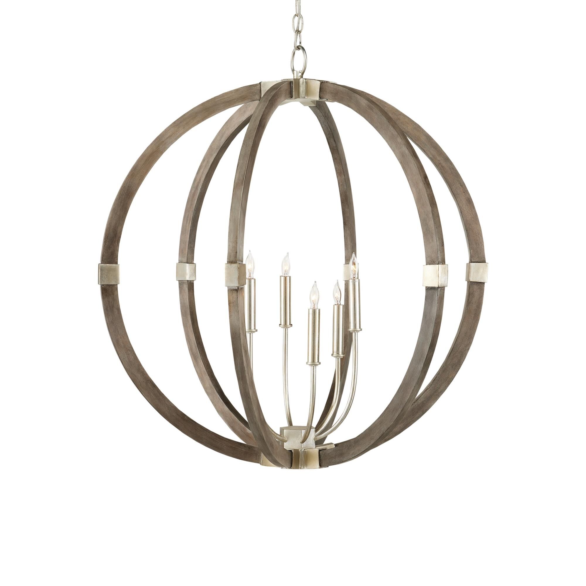 Bastian 31 Inch 6 Light Chandelier by Currey and Company