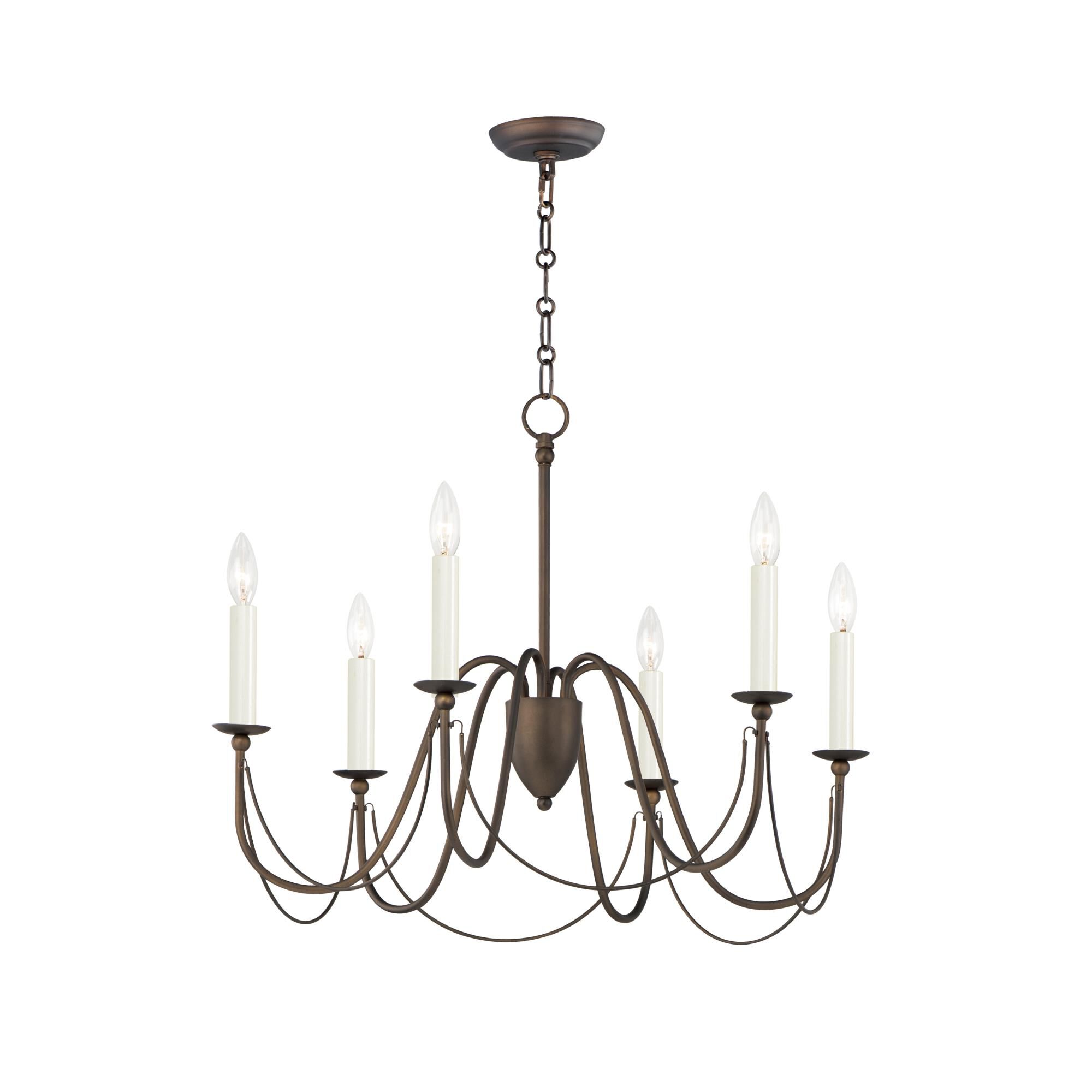 Plumette 28 Inch 6 Light Chandelier by Maxim Lighting