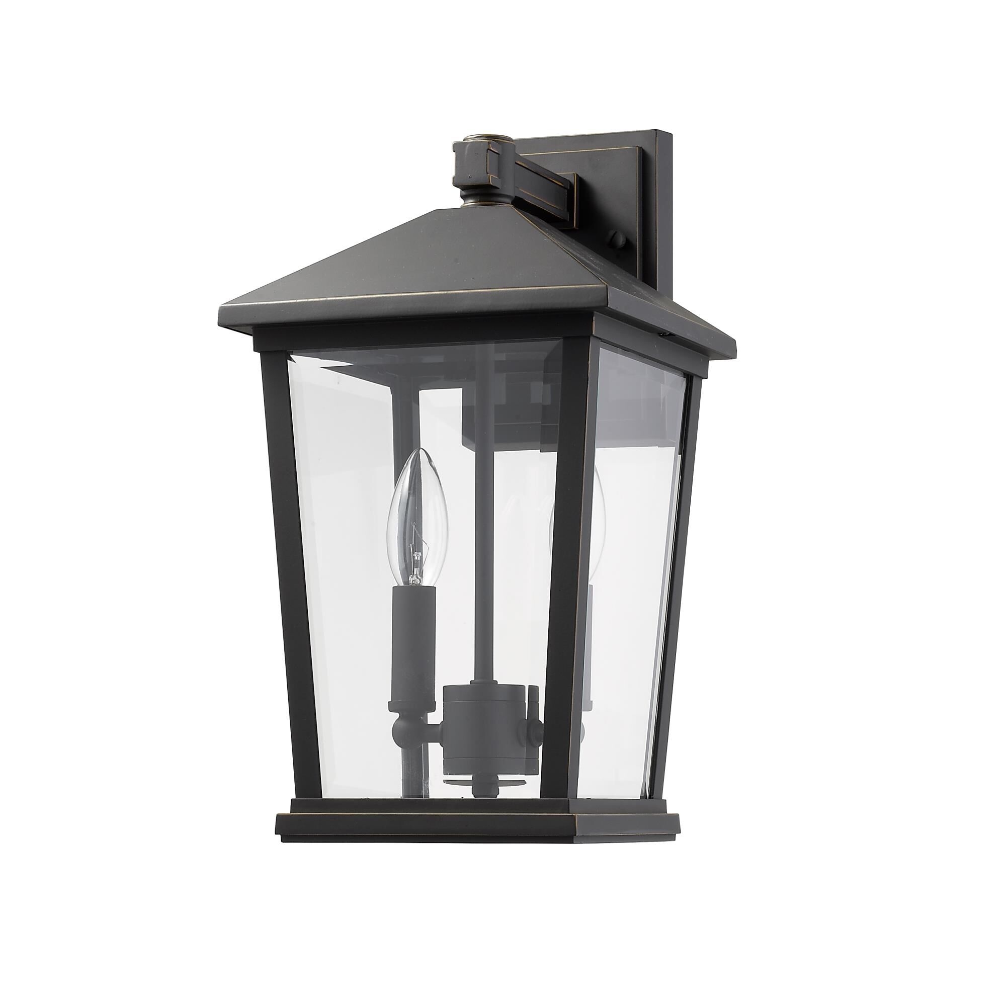Shown in Oil Rubbed Bronze finish and Glass shade