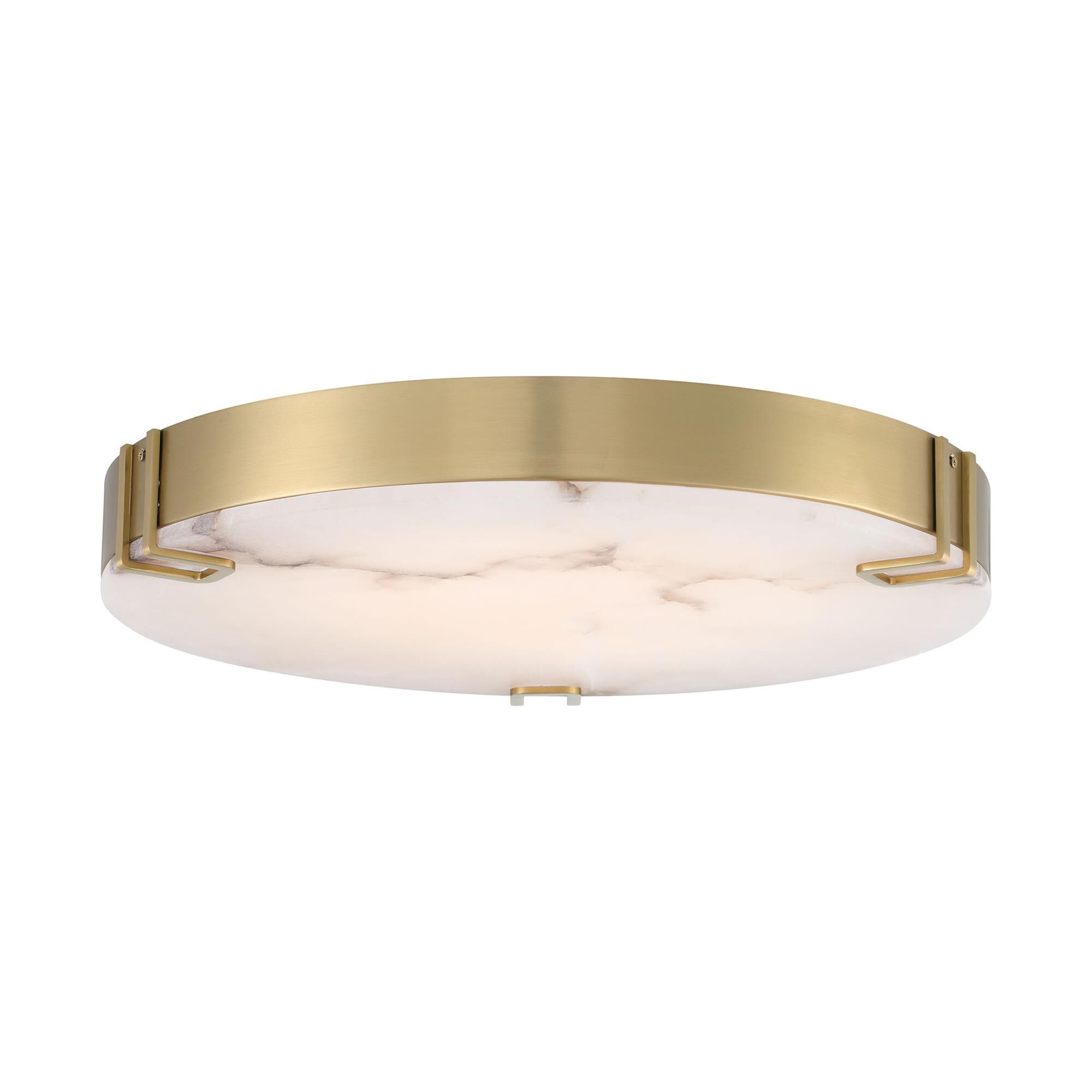 Shown in Gold finish and Alabaster glass
