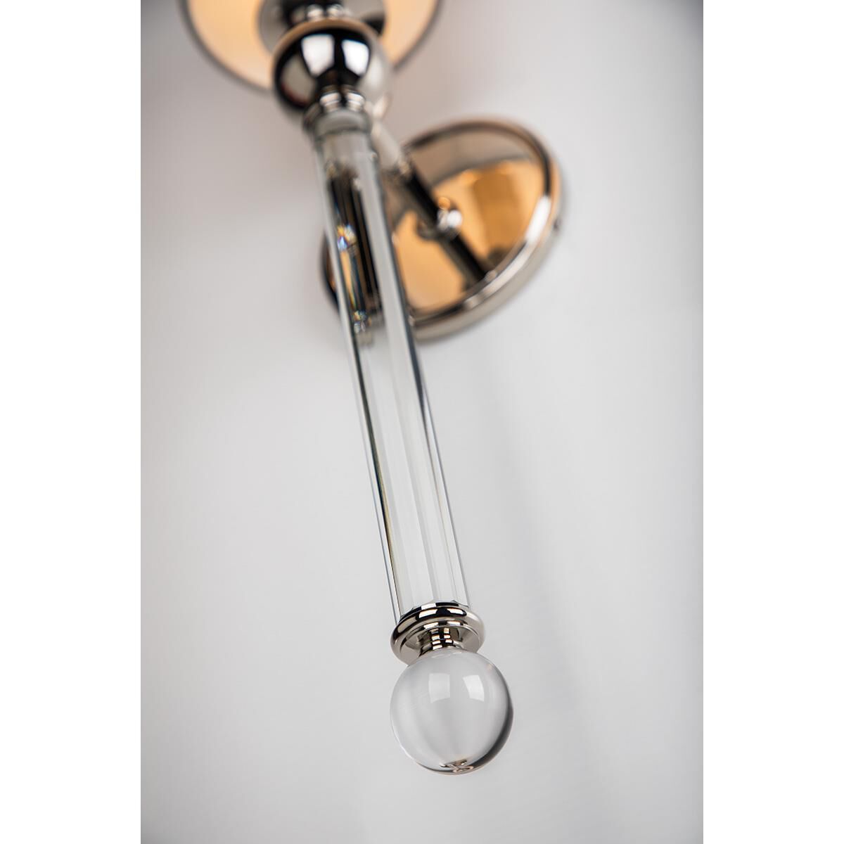 Shown in Polished Nickel finish and White Silk shade