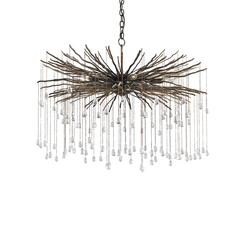 Fen 38 Inch Chandelier by Currey and Company